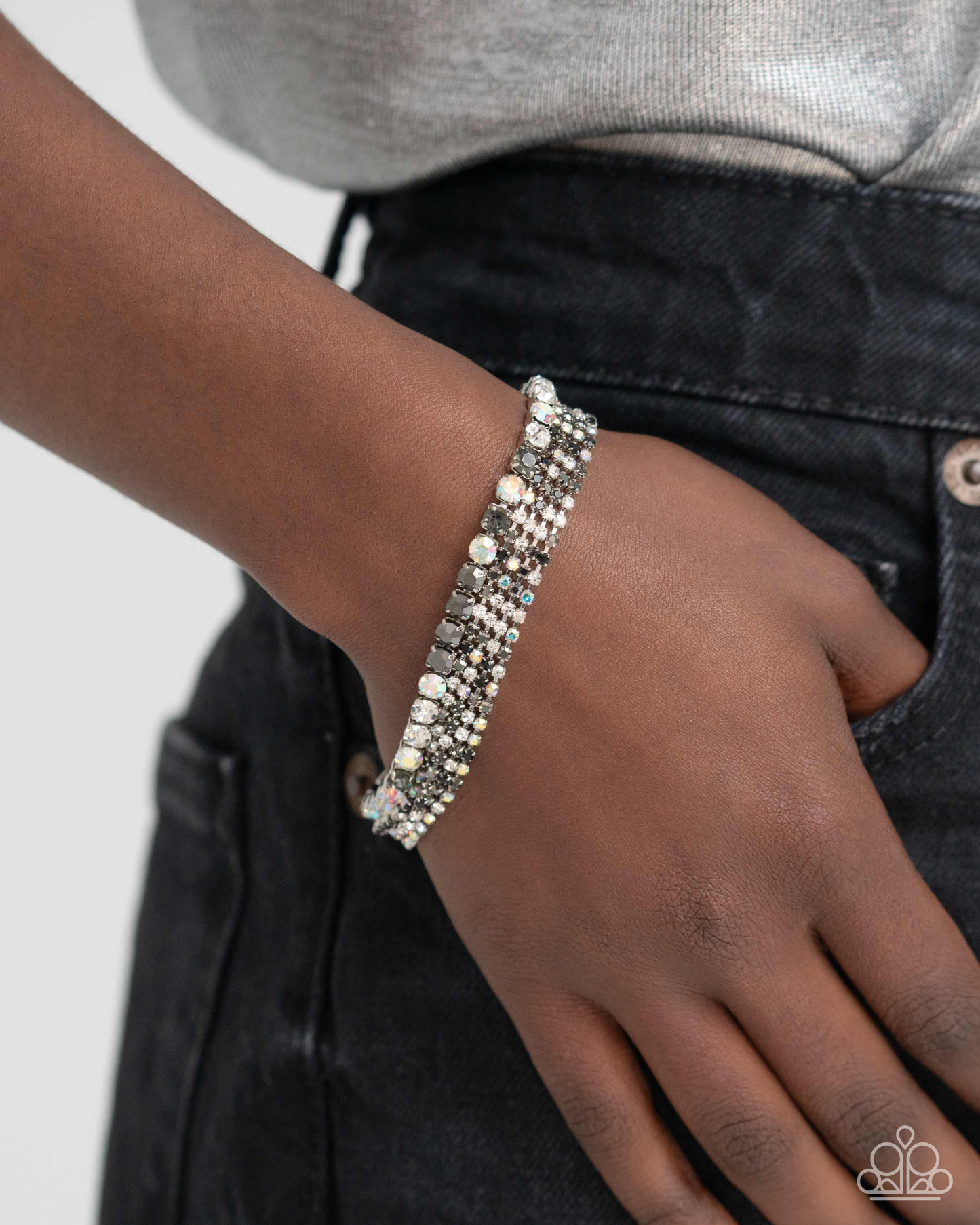 Chic Connection - Silver - Paparazzi Necklace and Serendipitous Strands - Silver Paparazzi Bracelet