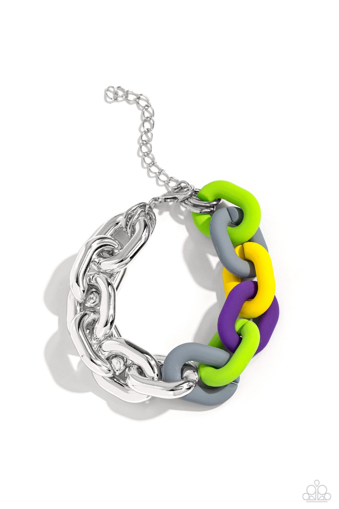 Contrasting Couture Silver Necklace and Candid Contrast Silver Bracelet Set