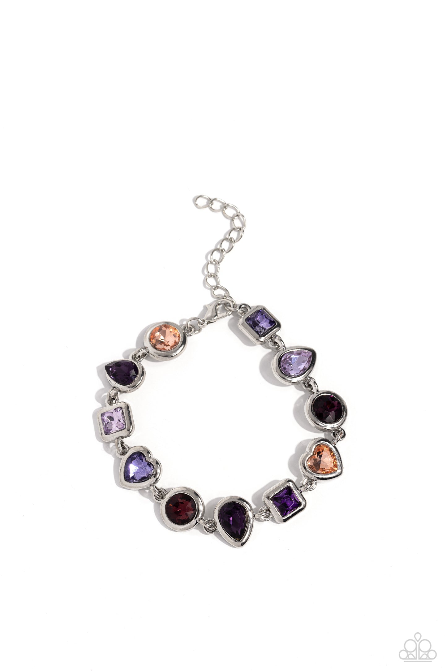 Abstract Admirer - Purple and Actively Abstract - Purple Necklace and Bracelet Set
