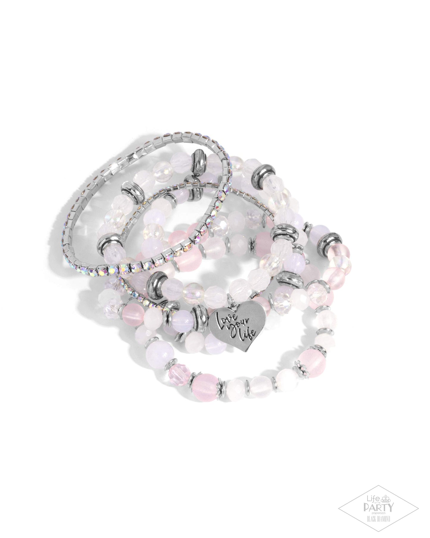 Optimistic Opulence - Pink - Paparazzi Bracelet (2024 Black Diamond)