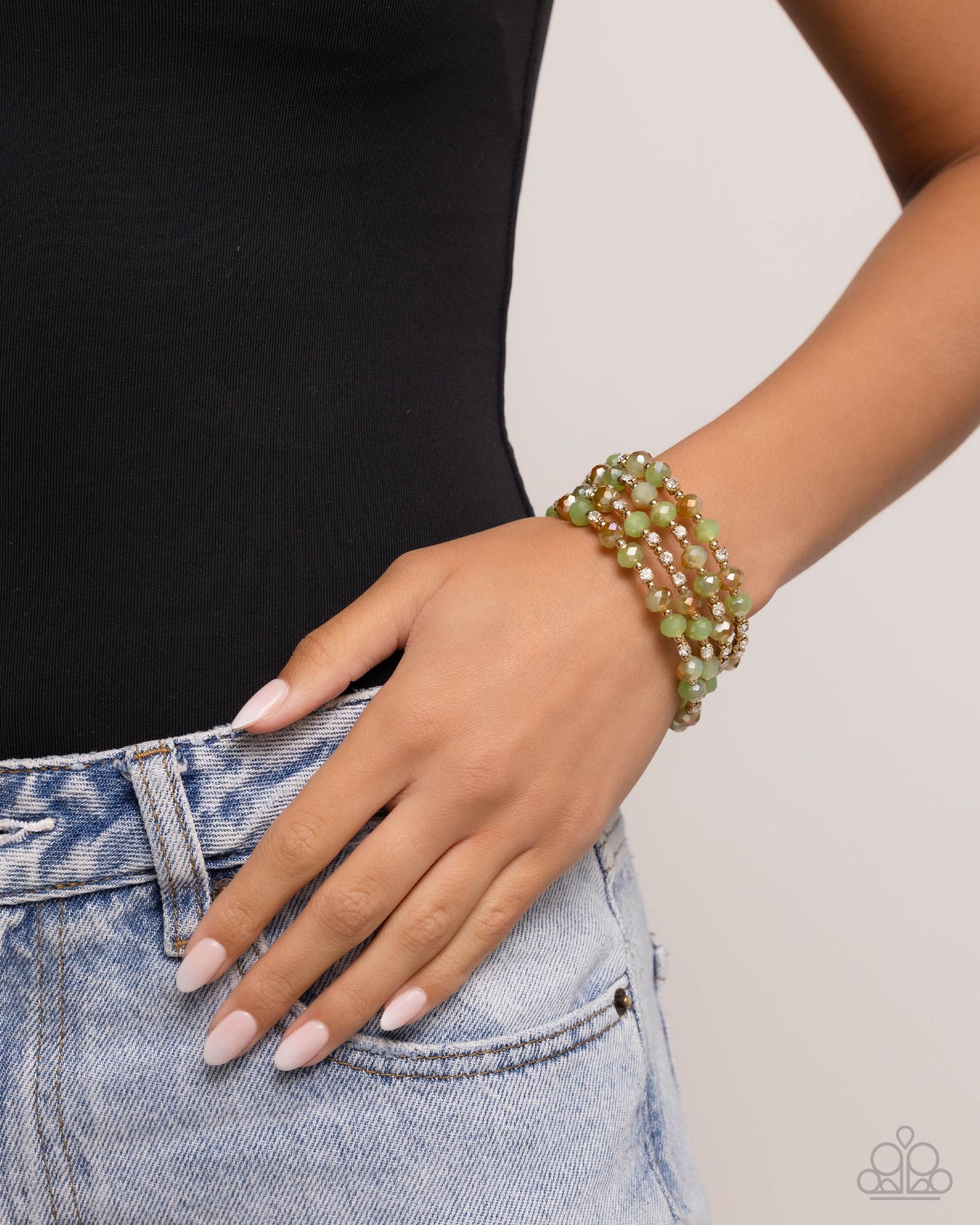 Refined Reality - Green - Paparazzi Bracelet