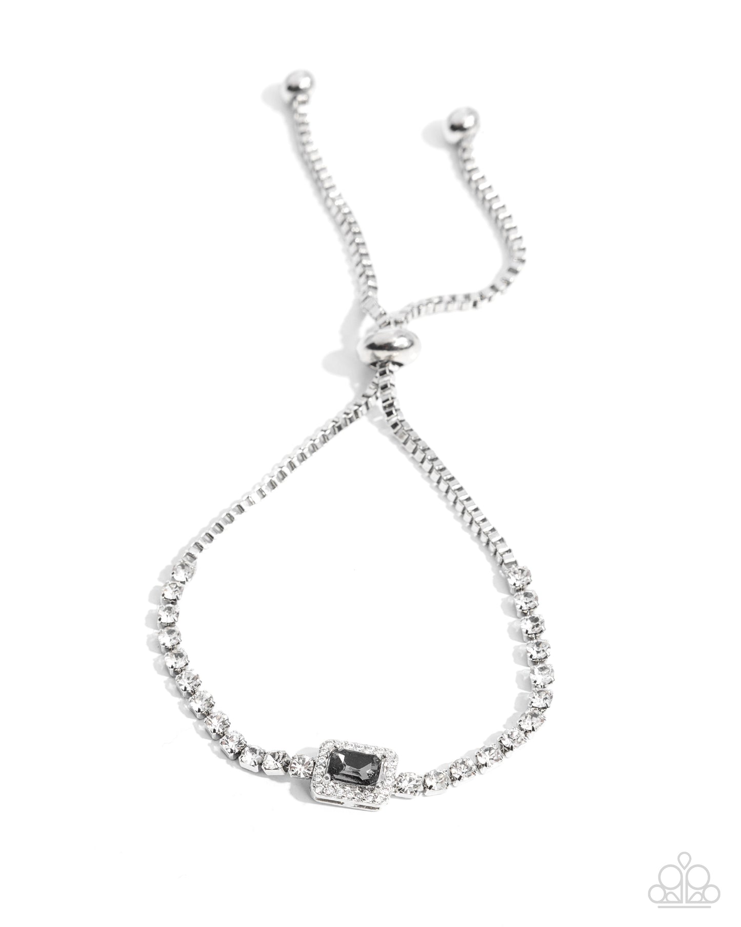 Draped in Dazzle - Silver - Paparazzi Bracelet