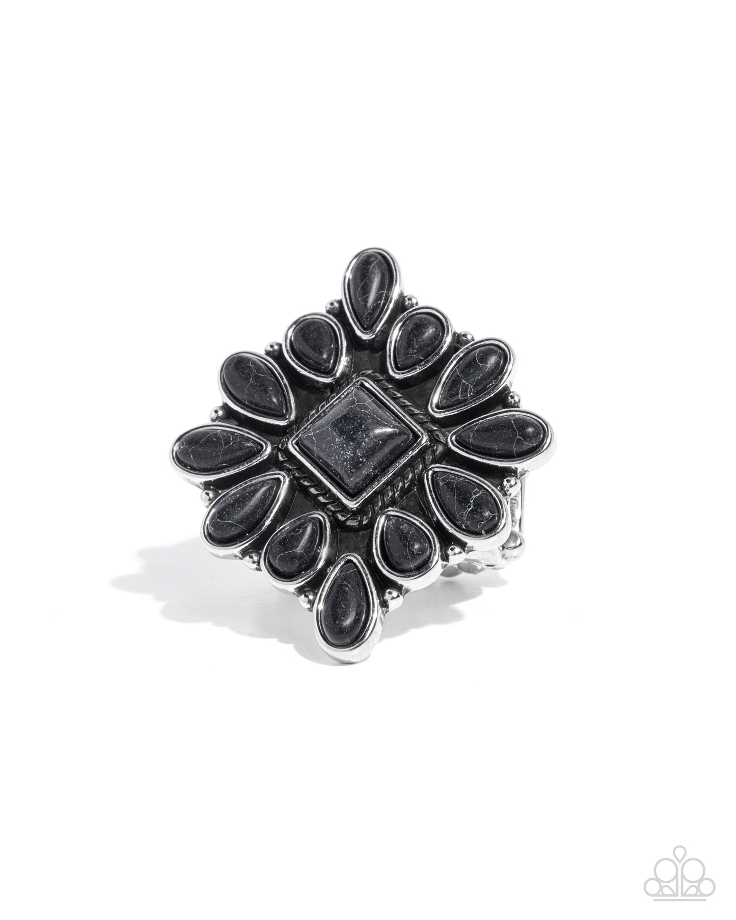 Developed Diamond - Black - Paparazzi Ring