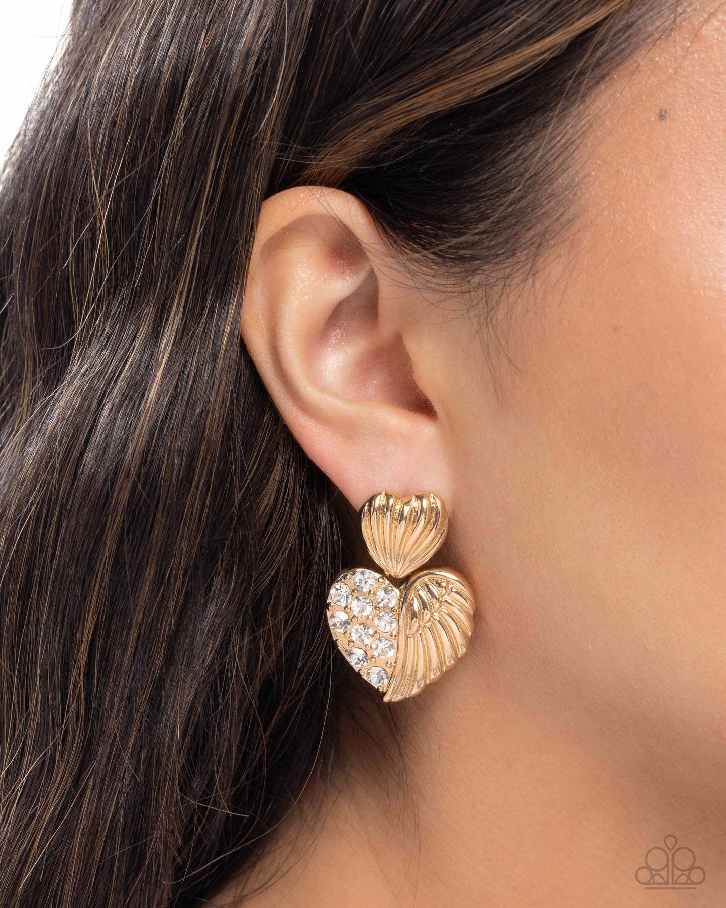 Angelic Adornment - Gold - Paparazzi Post Earrings