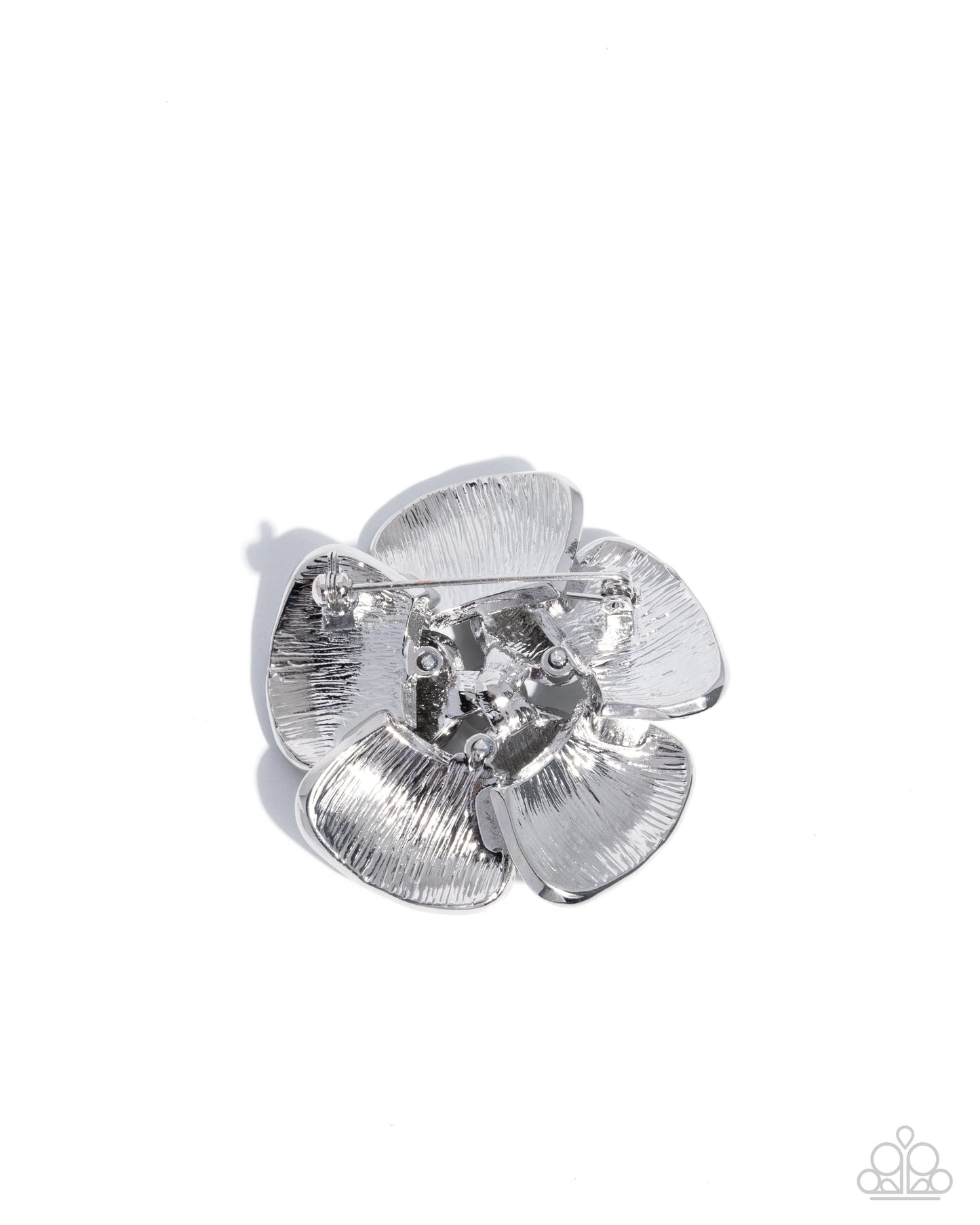 Festive Flourish - White - Paparazzi Brooch