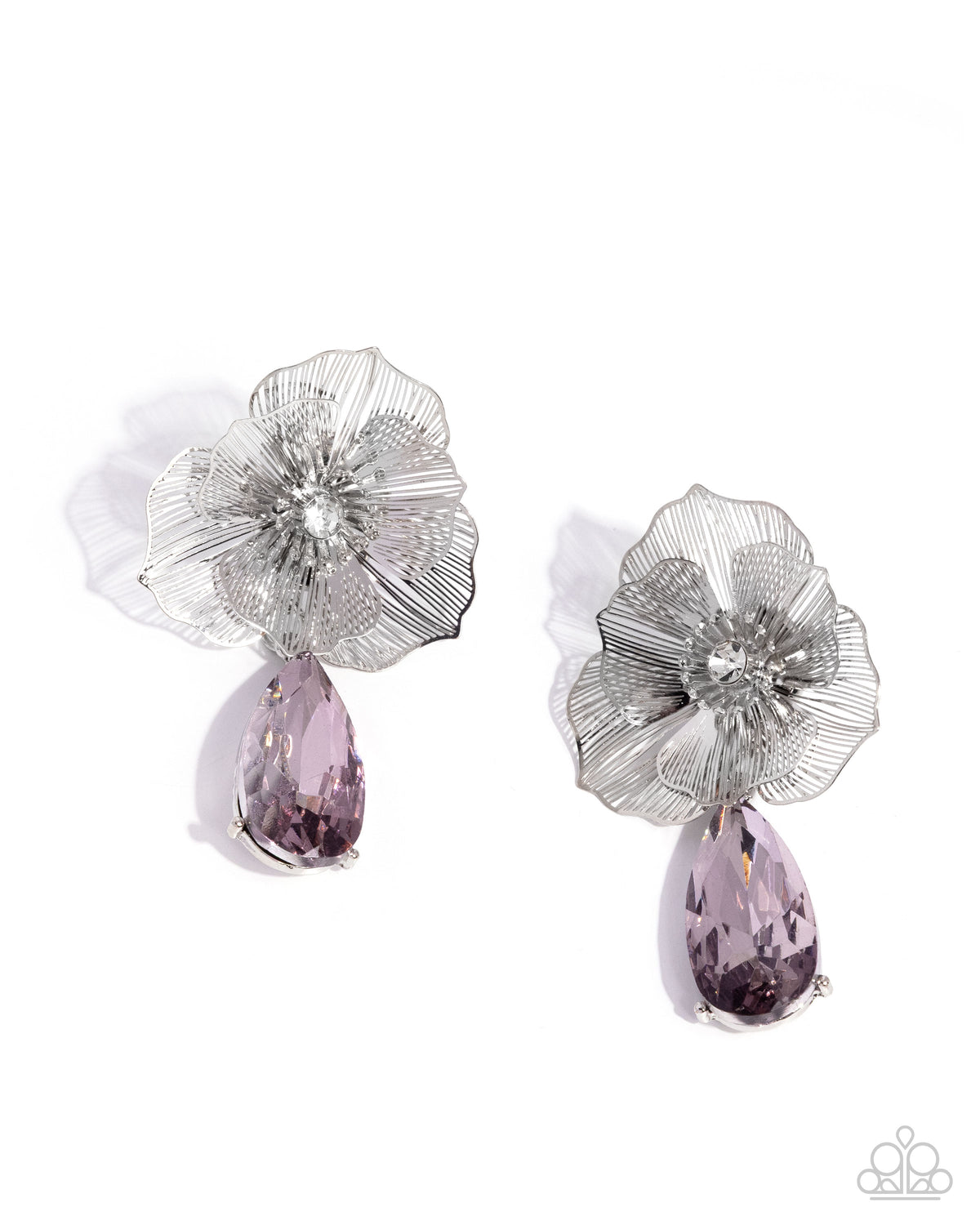 Wiry Waltz - Purple - Paparazzi Post Earrings