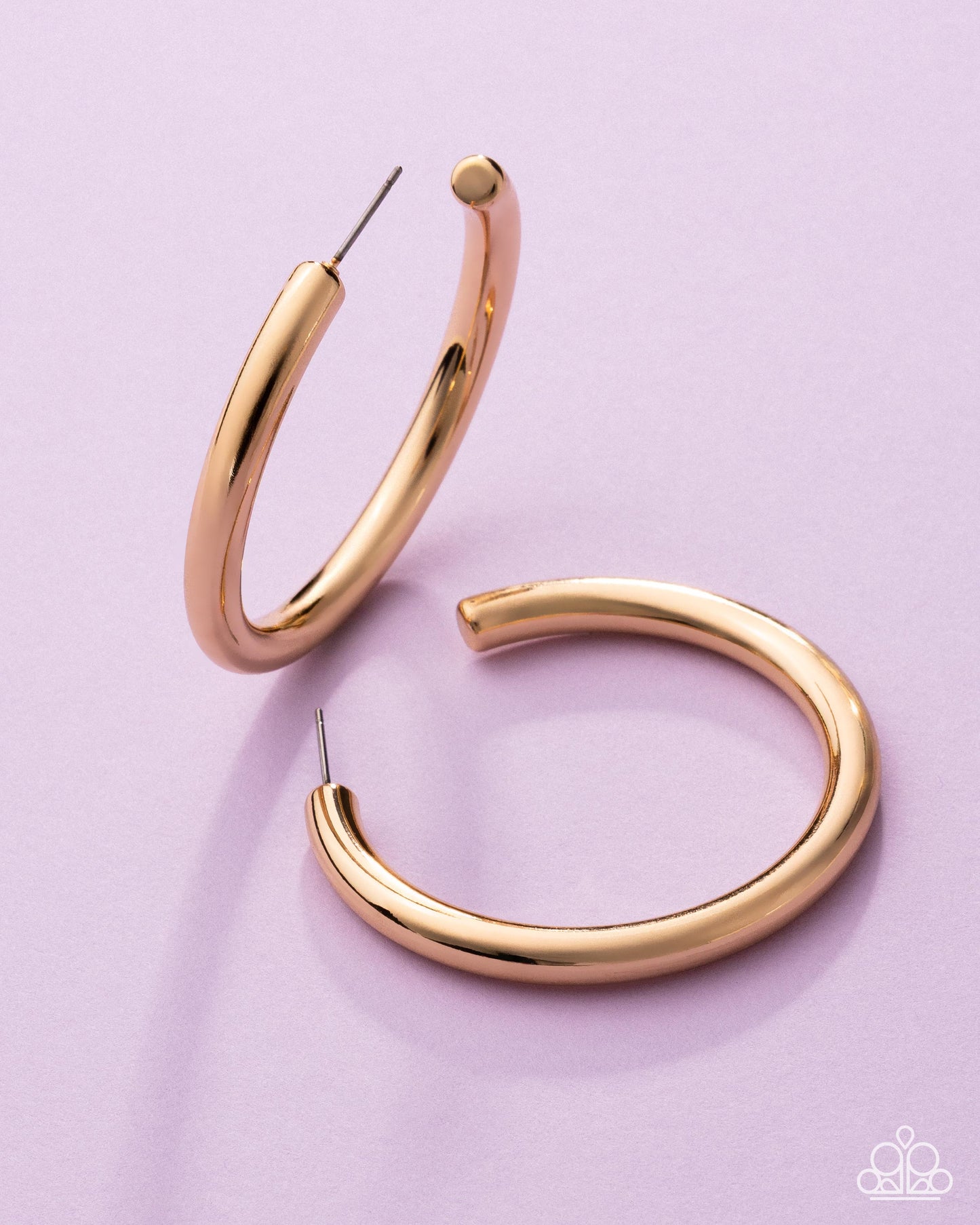Sinuous Sheen - Gold - Paparazzi Hoop Earrings