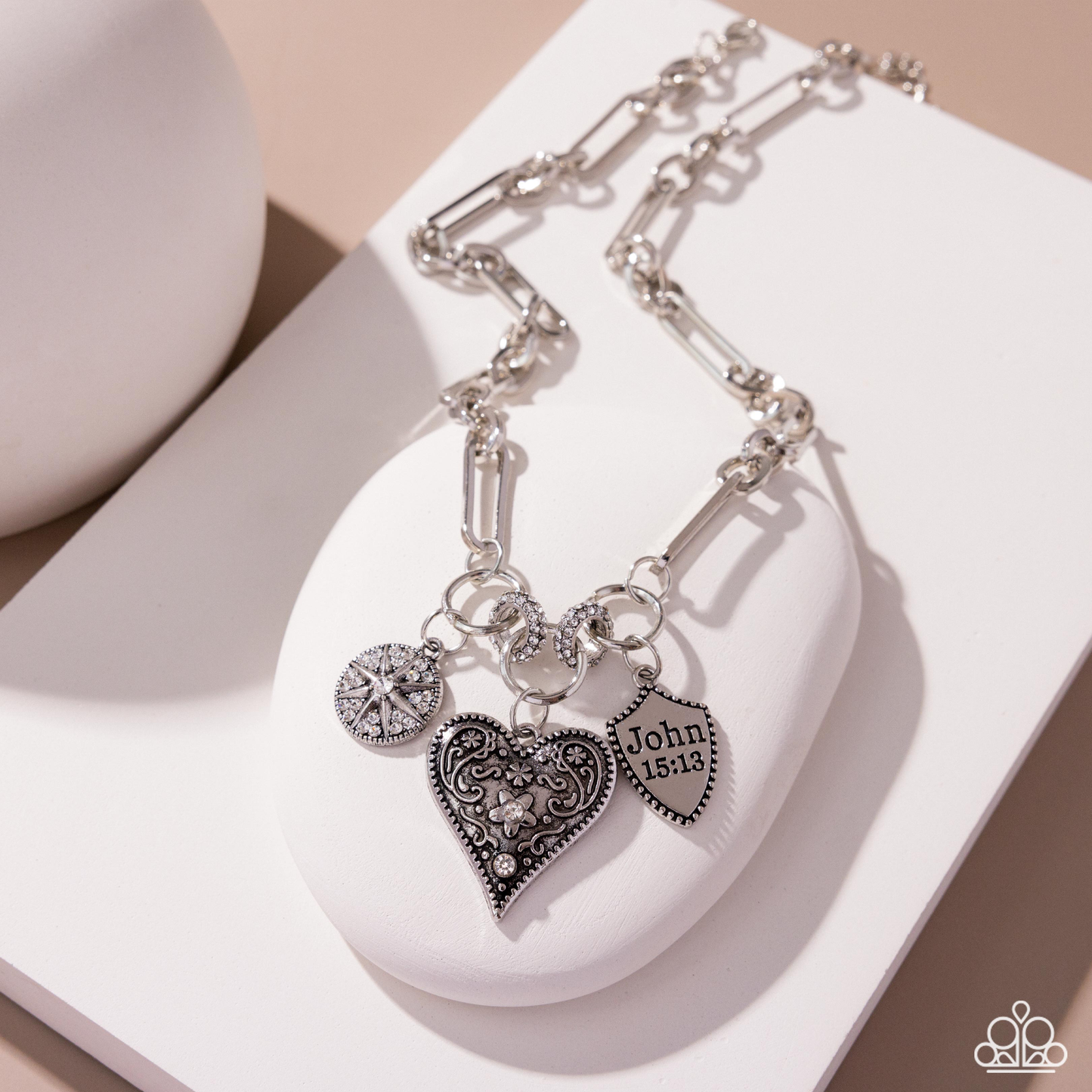 Greater Love - White - Paparazzi Necklace