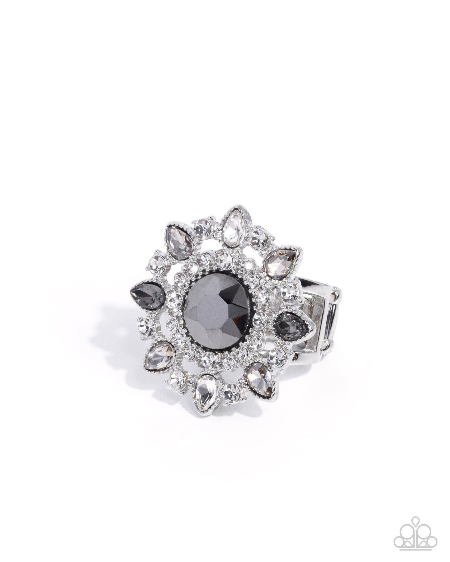 Glittery Gamble - Silver - Paparazzi Ring