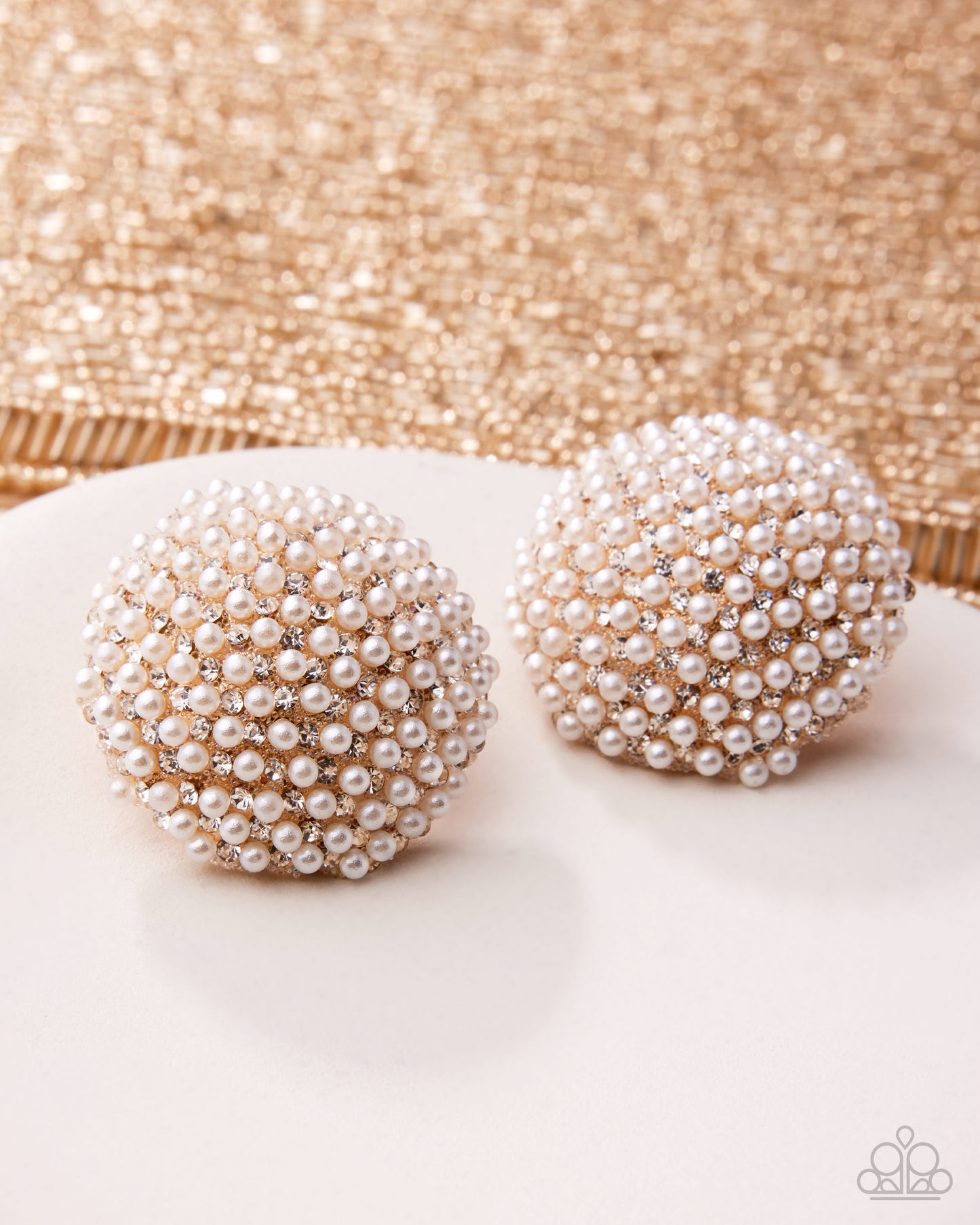 Overwhelming Opulence - Gold - Paparazzi Post Earrings