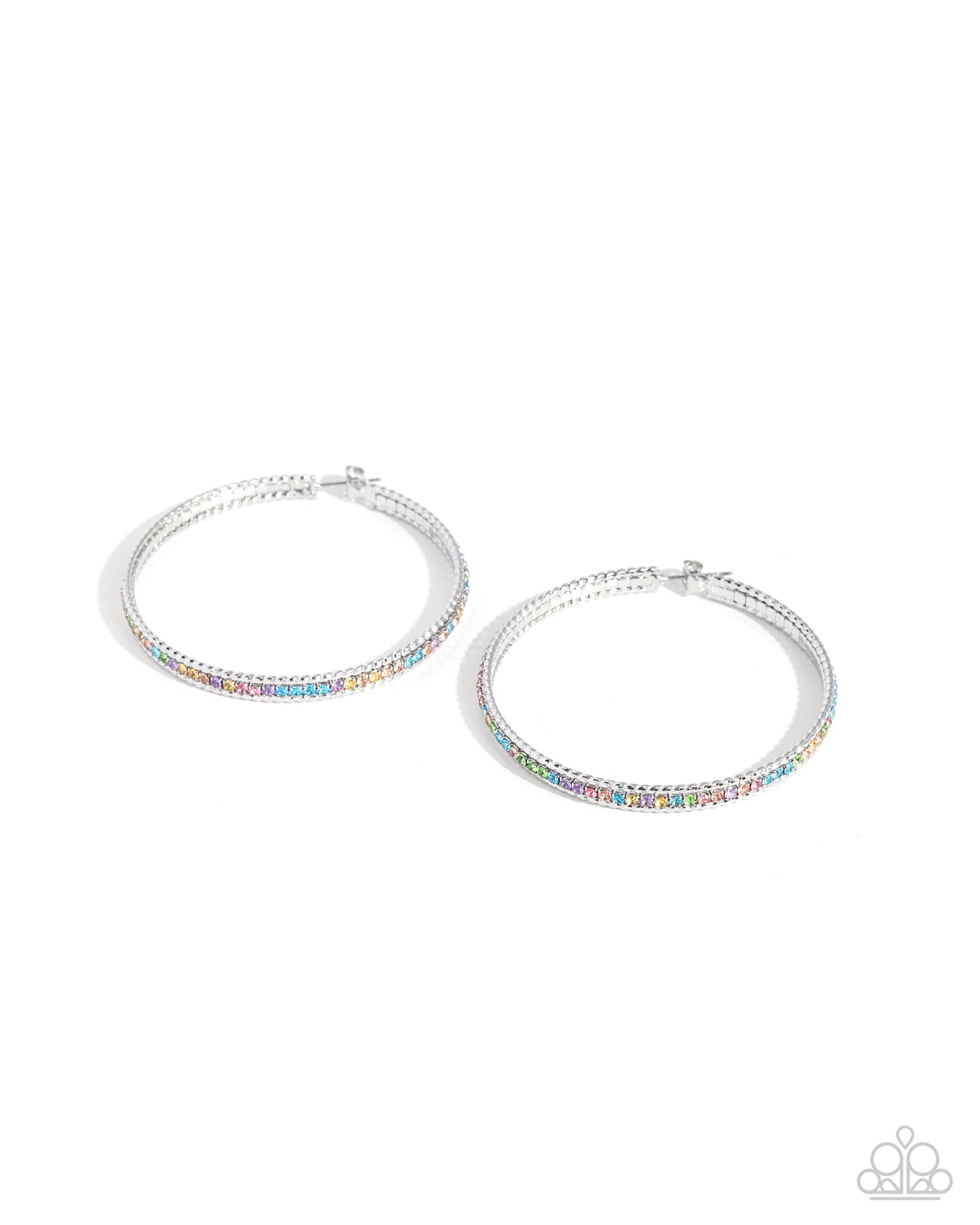 Candescent Collision - Multi - Paparazzi Hoop Earrings