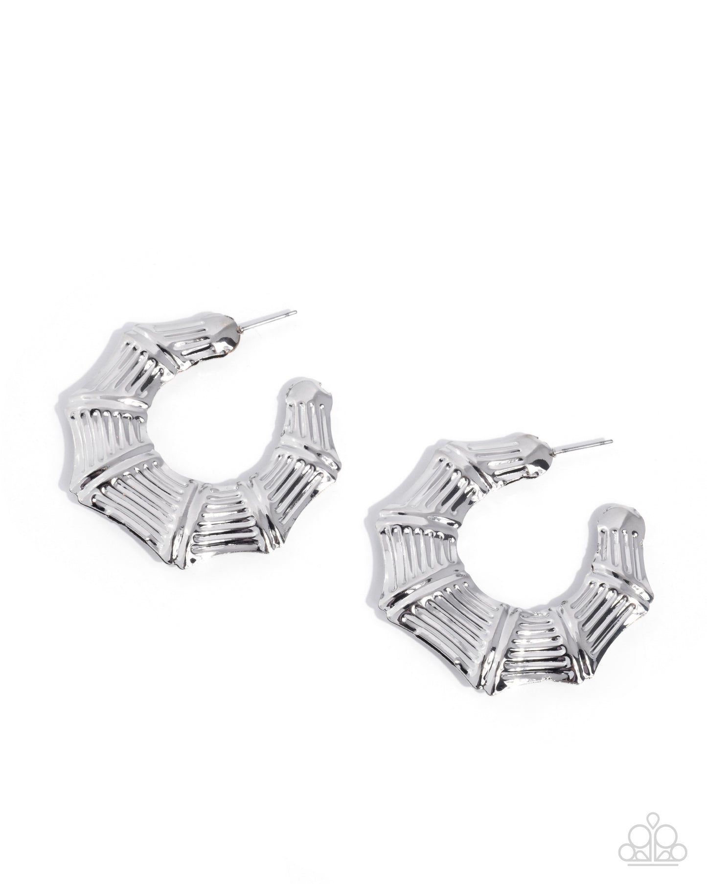 Memorable Manufacture - Silver - Paparazzi Hoop Earrings