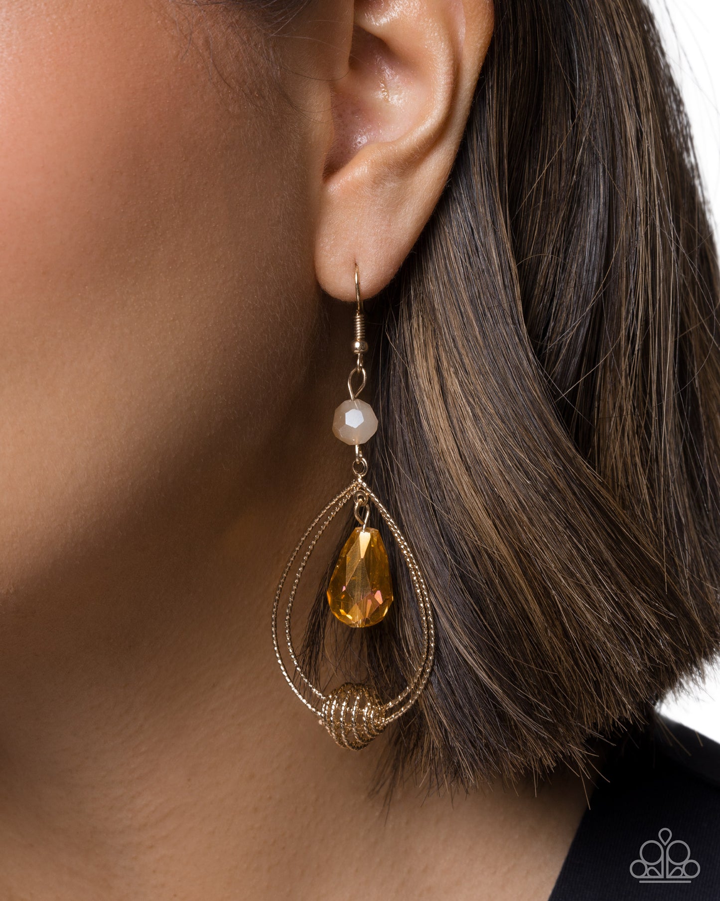 Even Elegance - Orange - Paparazzi Earrings