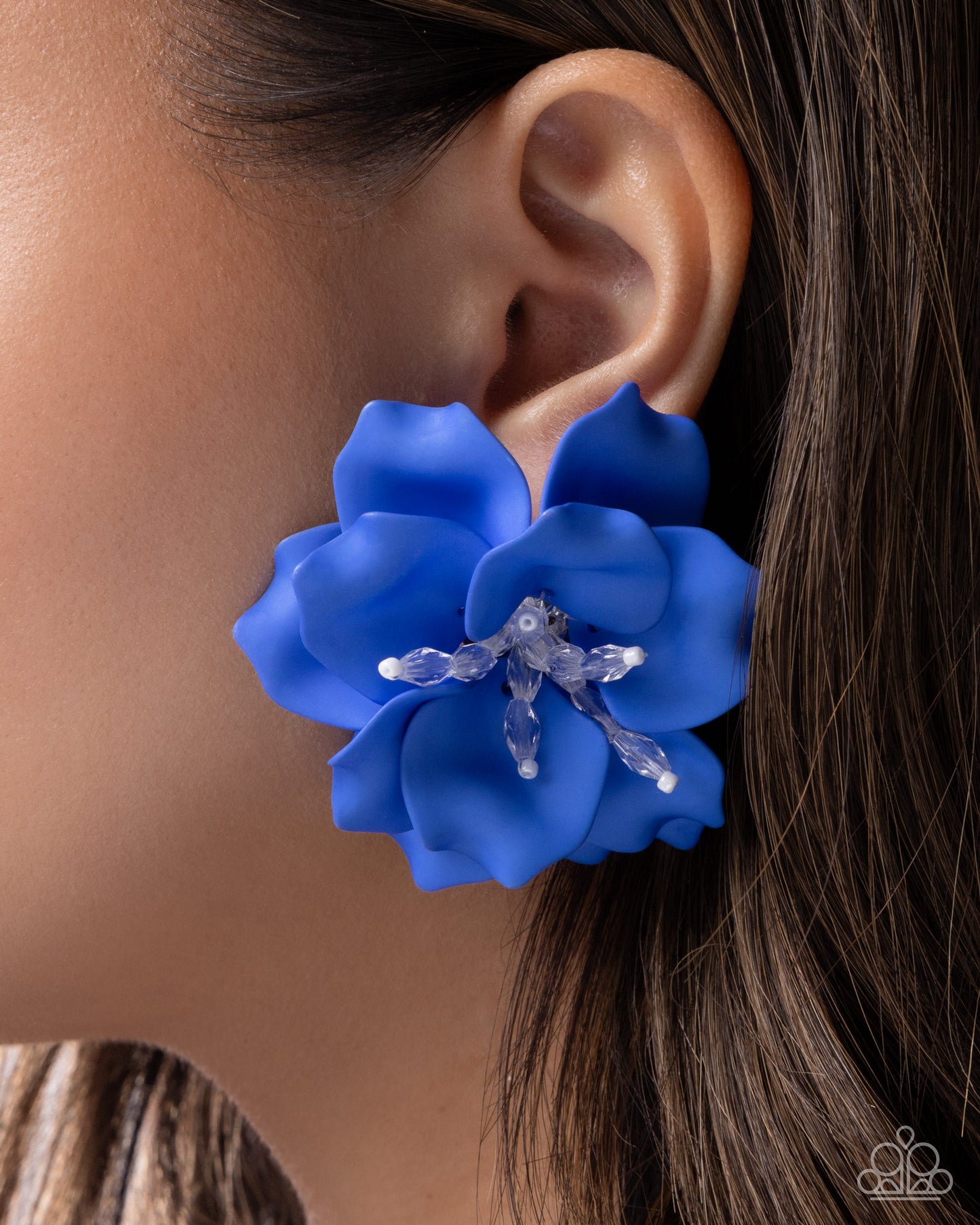 Balanced Blooms - Blue - Paparazzi Post Earrings