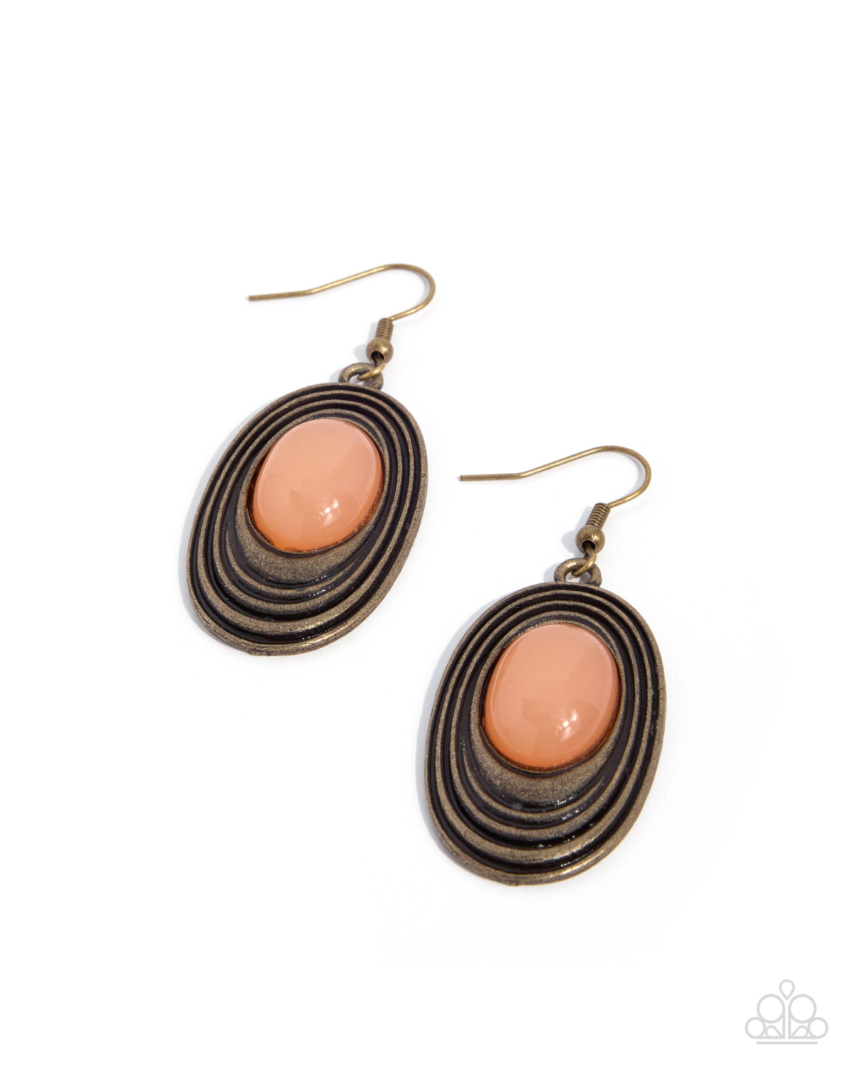 Rippling Range - Brass - Paparazzi Earrings
