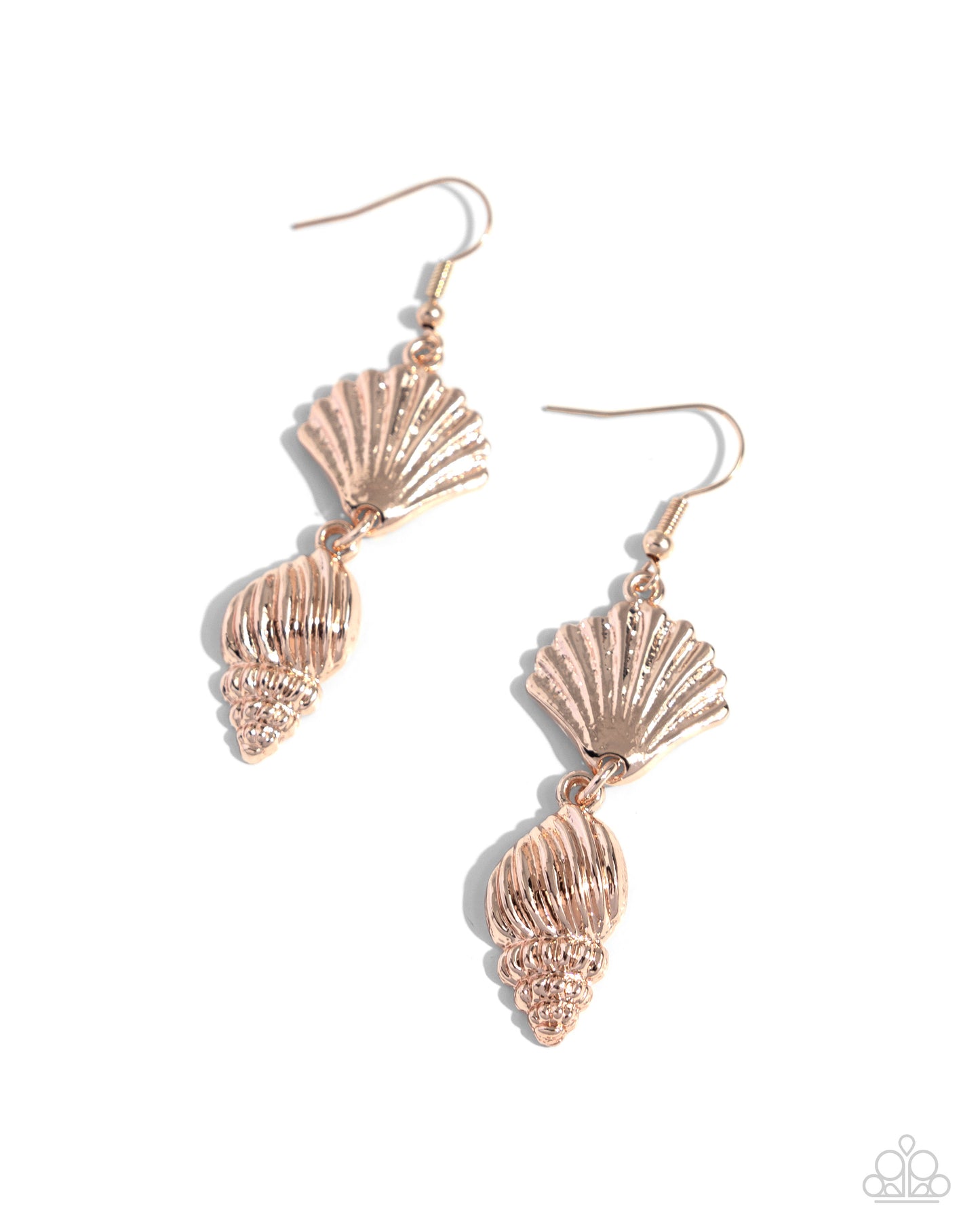 Seashell Sonata - Rose Gold Necklace and SHELL, I Was In the Area - Rose Gold Earrings