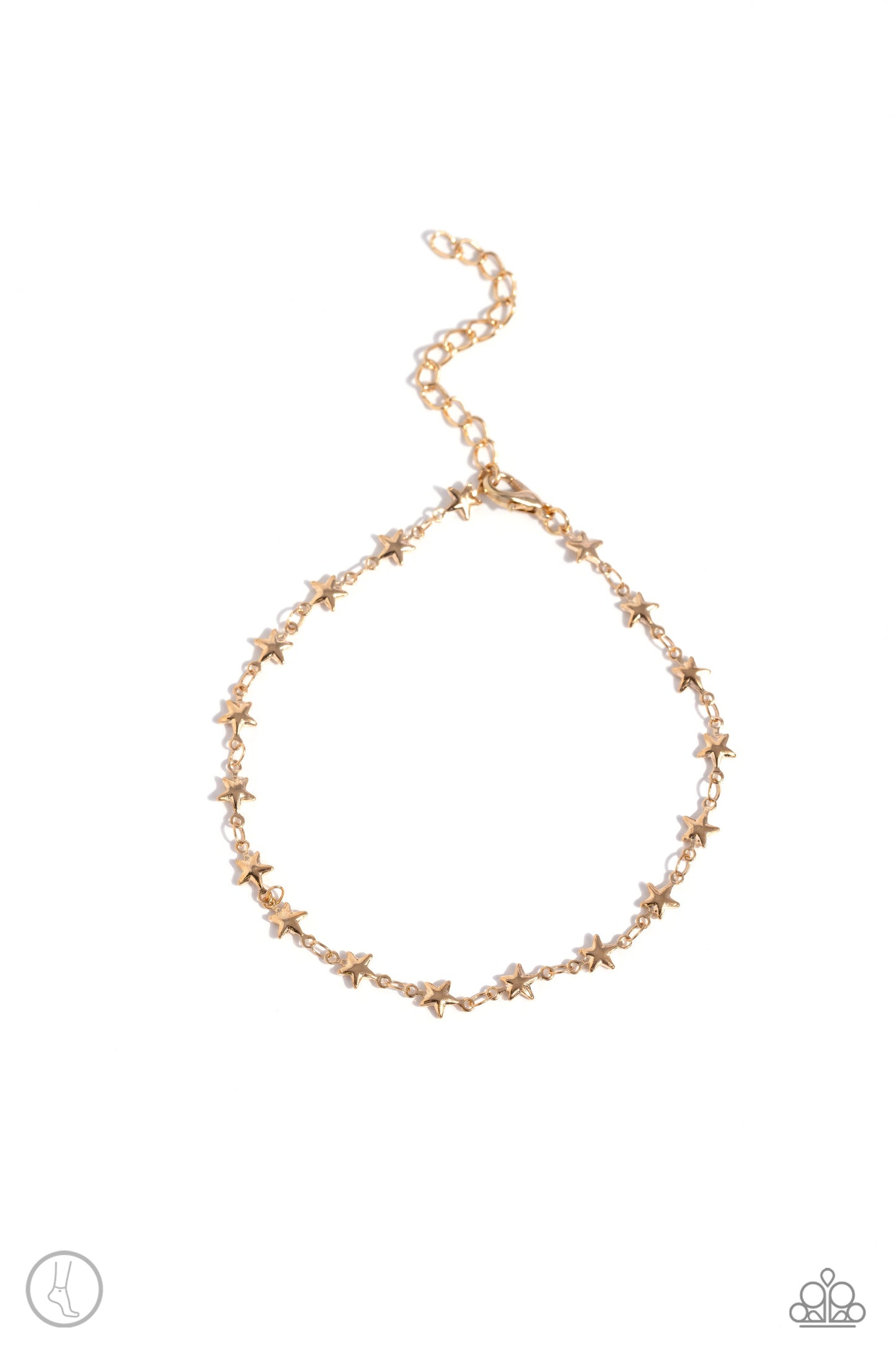 Starry Swing Dance - Gold Paparazzi Anklet