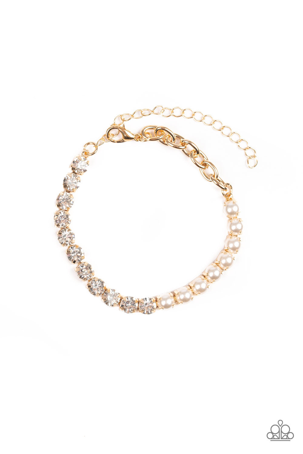 Out Like A Socialite - Gold Adjustable Clasp Bracelet