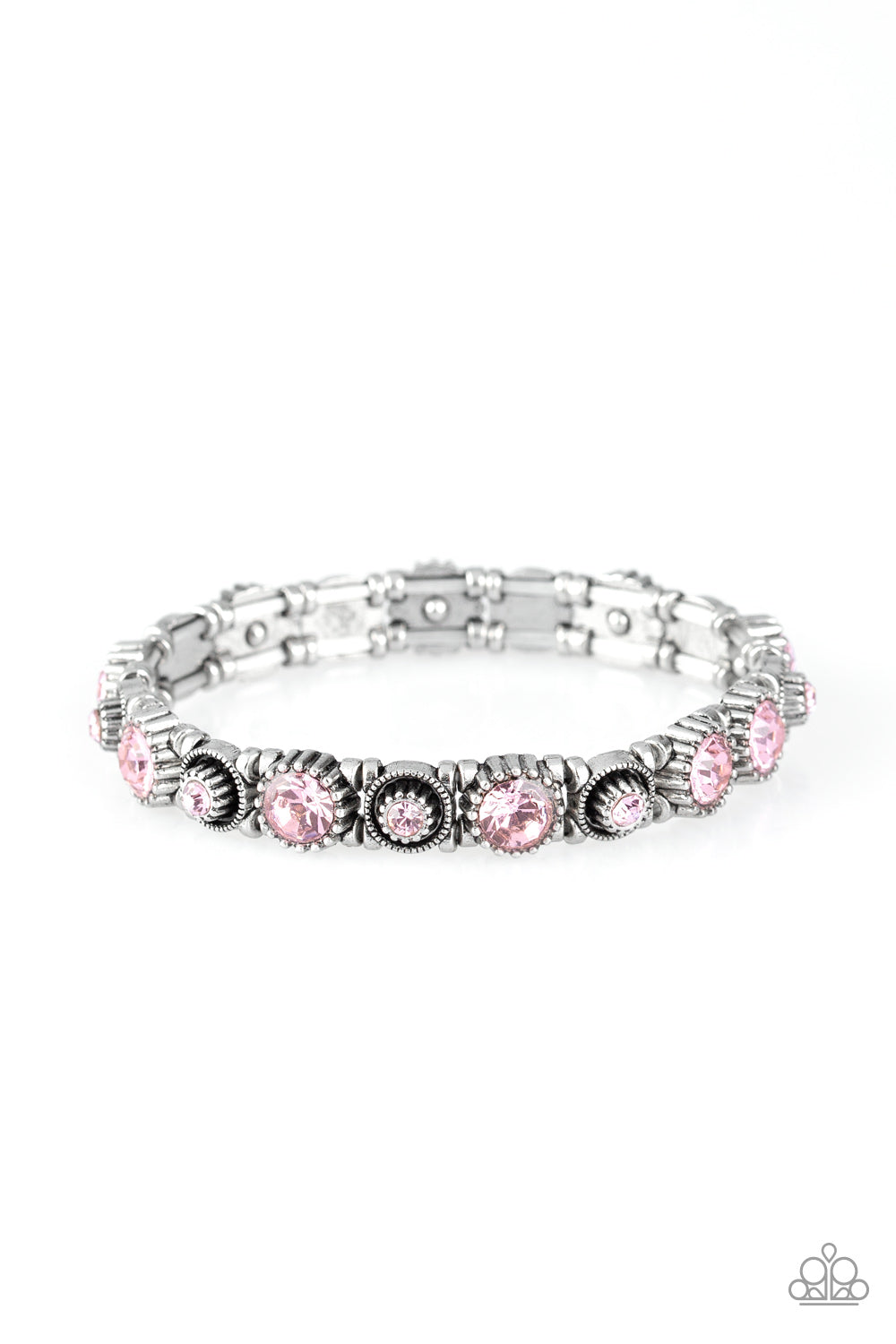 Heavy On The Sparkle - Pink - Paparazzi Bracelet