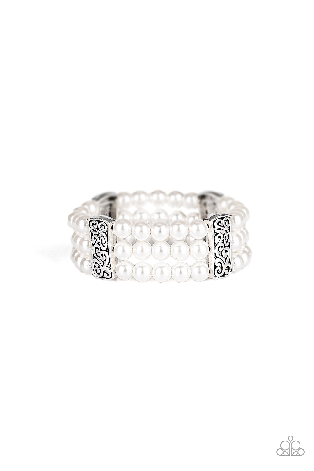 Ritzy Ritz - White - Paparazzi Bracelet