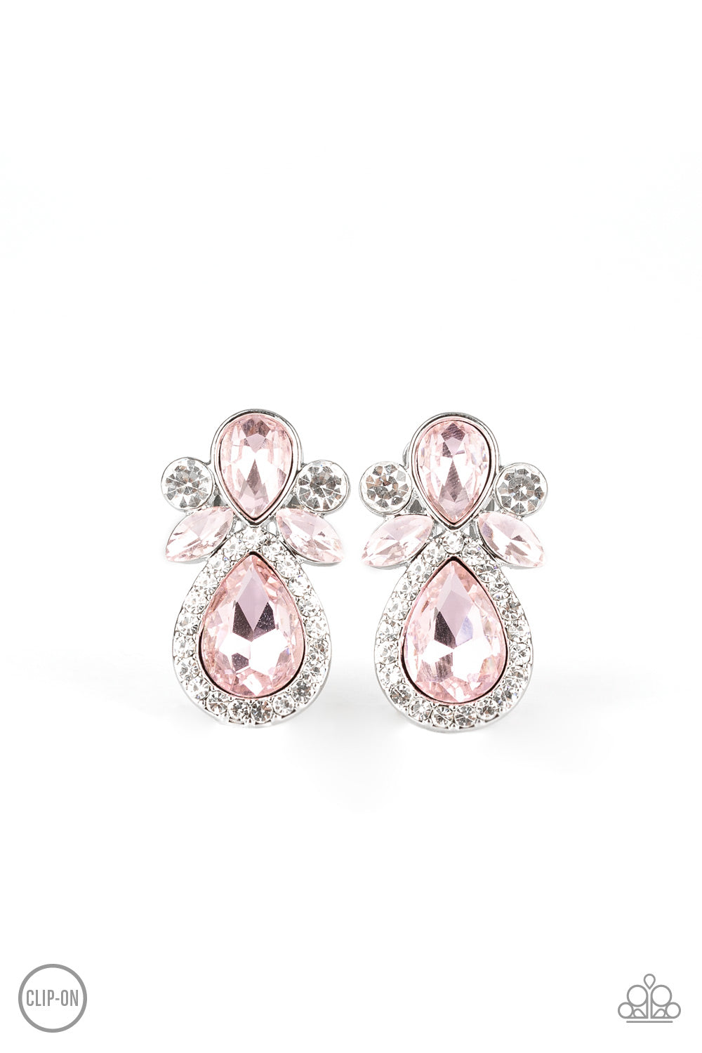 Celebrity Crowd - Pink - Paparazzi Earrings