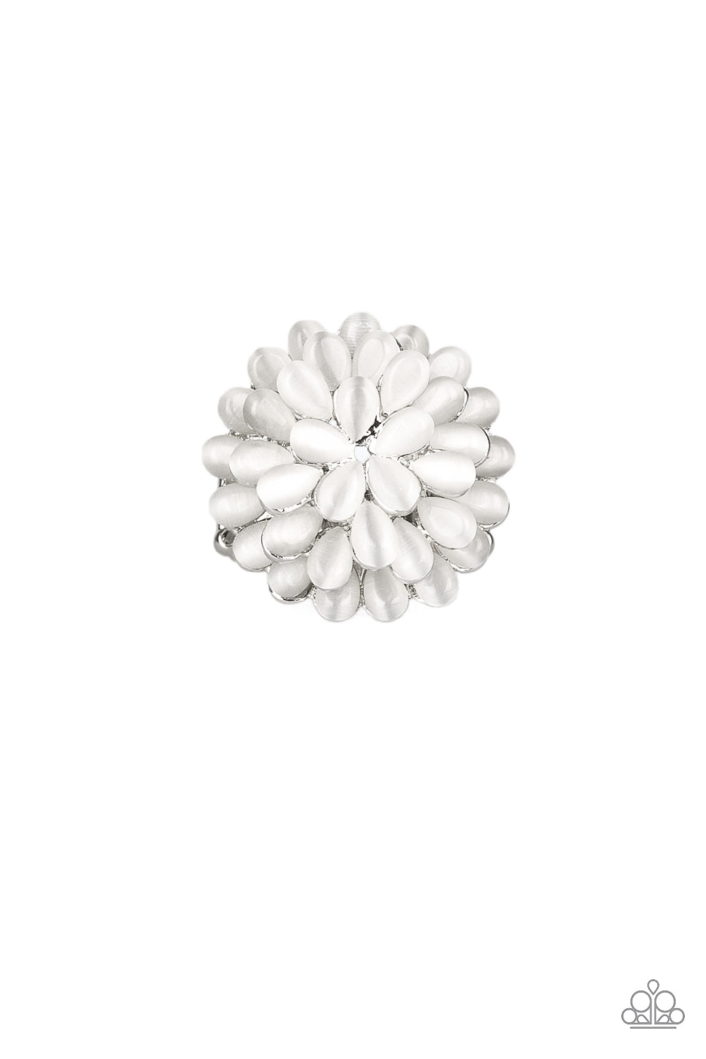 Bloomin Bloomer - White Paparazzi Ring