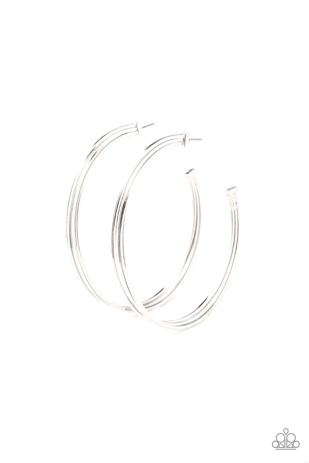 Wheelhouse - Silver - Paparazzi Earrings