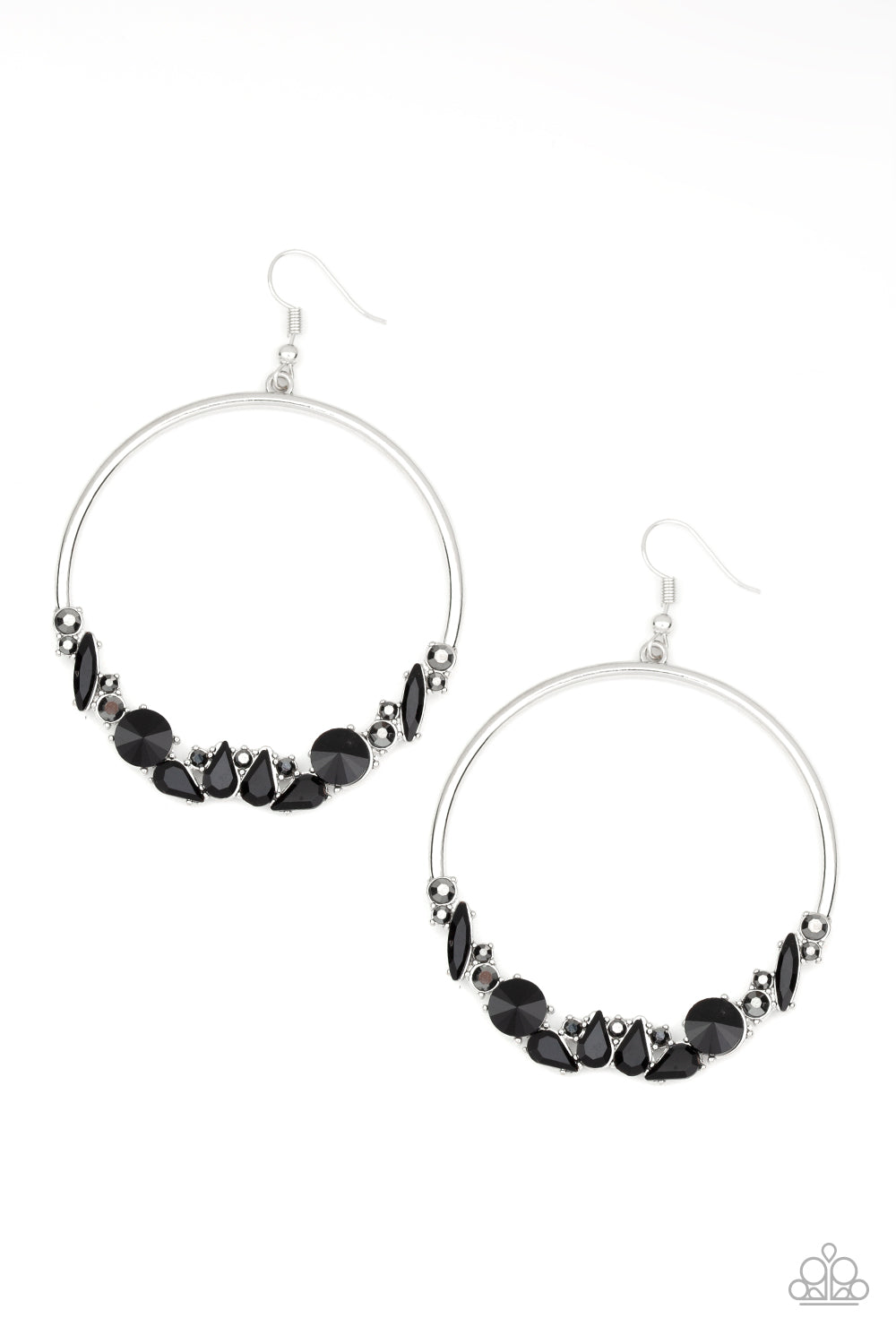Business Casual - Black - Paparazzi Earrings
