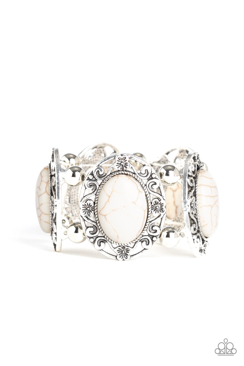 Rodeo Rancho - White - Paparazzi Bracelet