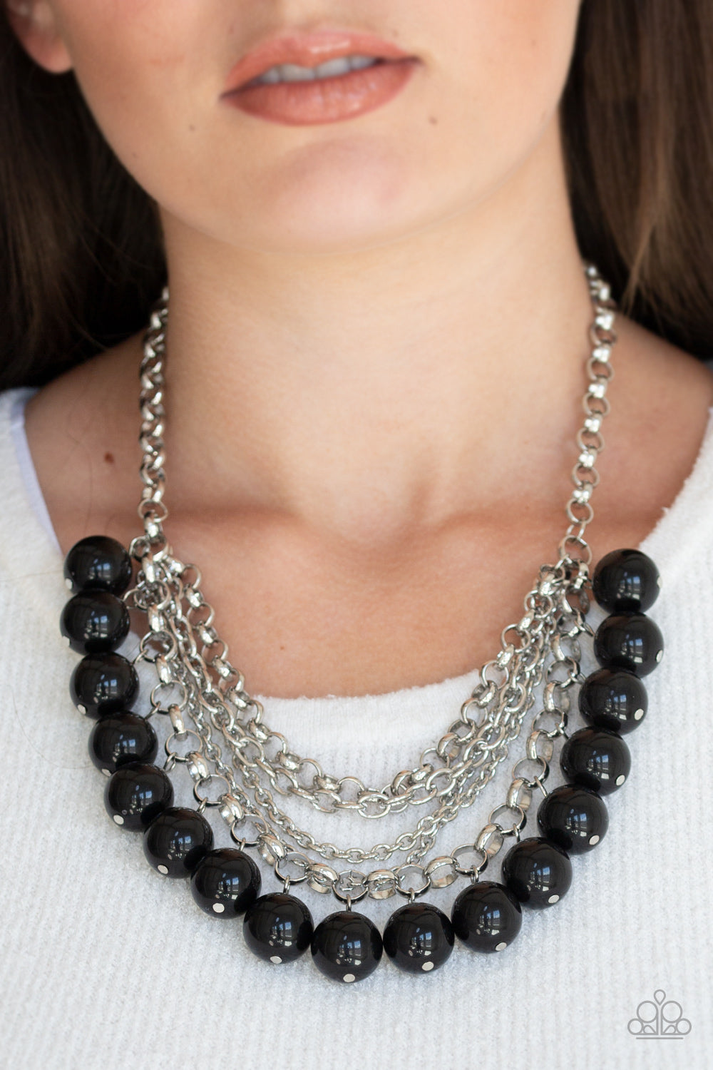 One-Way WALL STREET - Black - Paparazzi Necklace