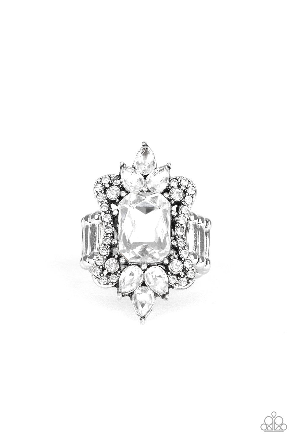 Things That Go Boom! - White - Paparazzi Ring