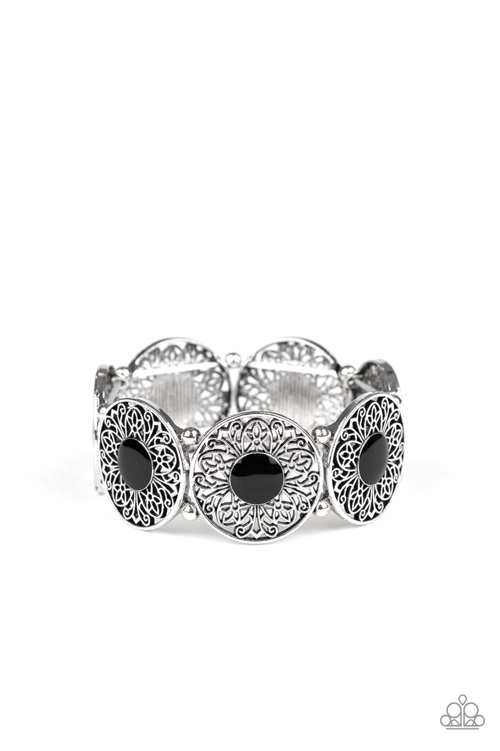 Painted Garden - Black - Paparazzi Bracelet