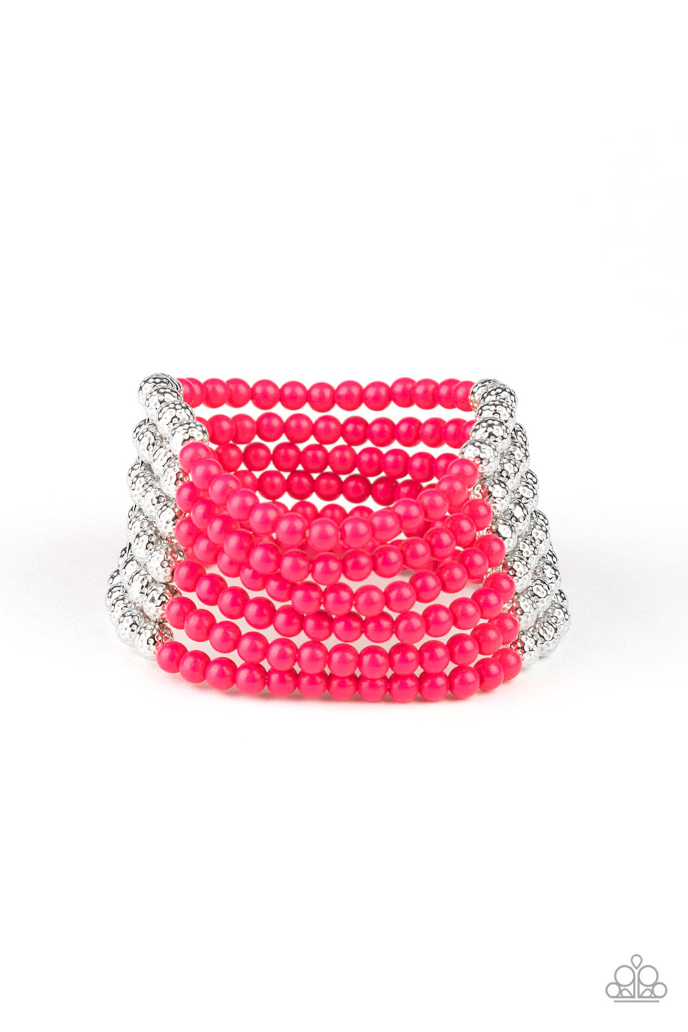 Layer It On Thick - Pink - Paparazzi Bracelet