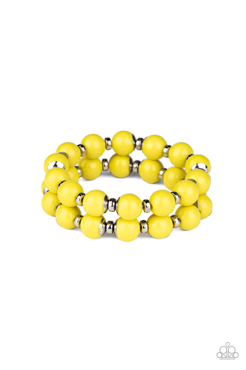 Bubble Blast Off - Yellow Stretch Bracelet