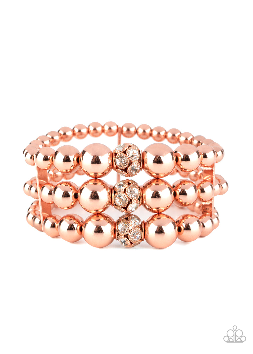 Icing On The Top - Copper - Paparazzi Bracelet