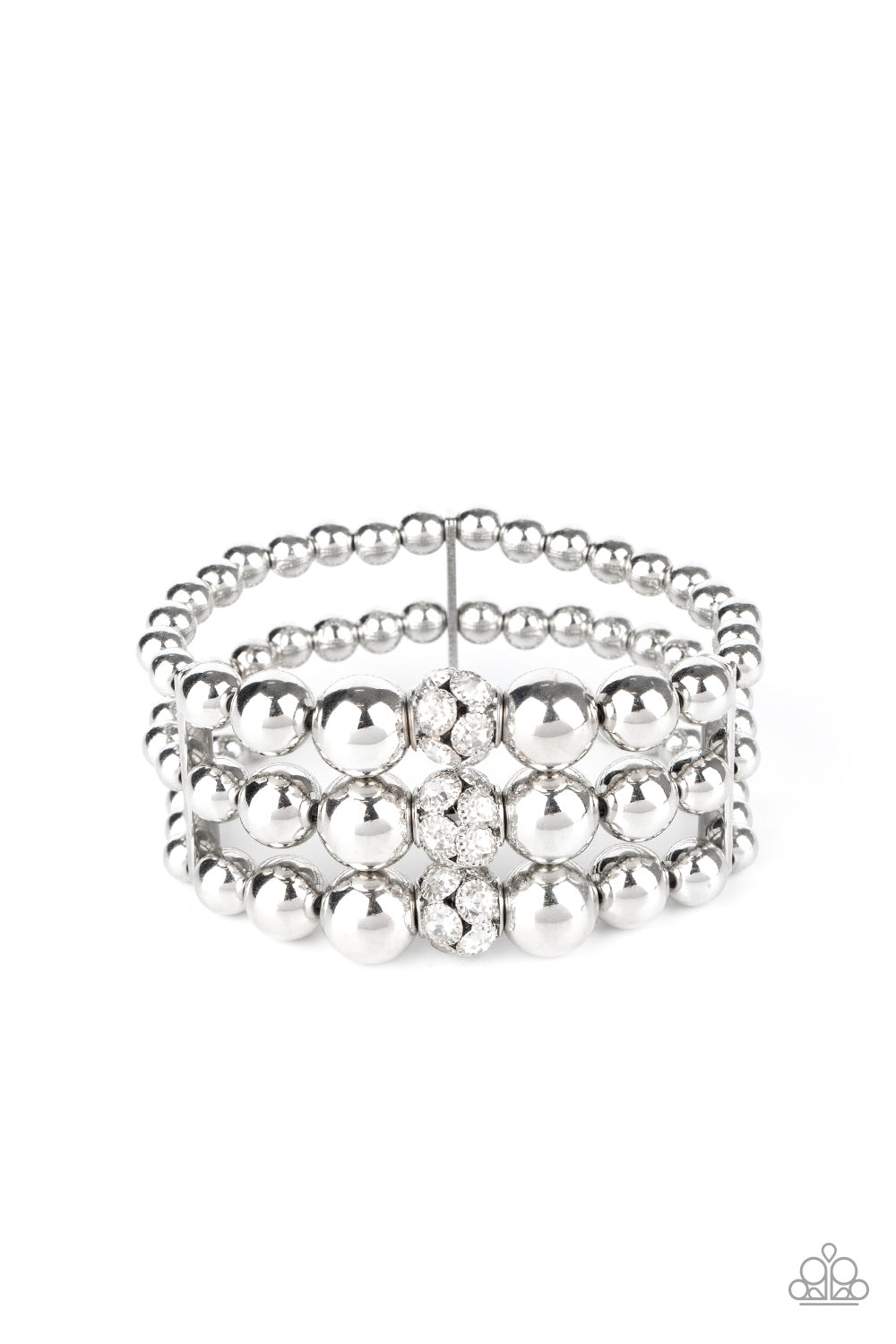 Icing On The Top - White - Paparazzi Bracelet