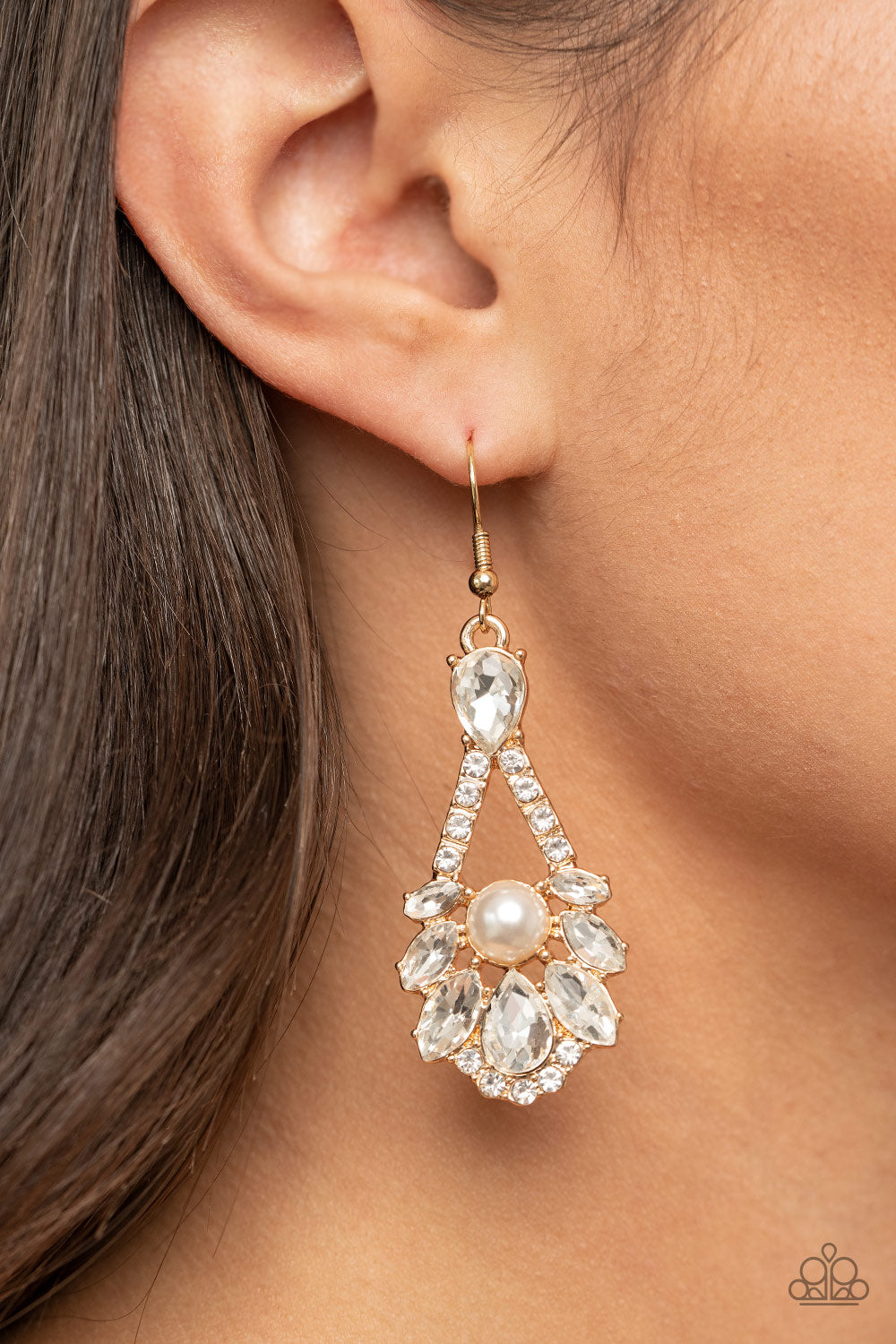 Prismatic Presence - Gold - Paparazzi Earrings