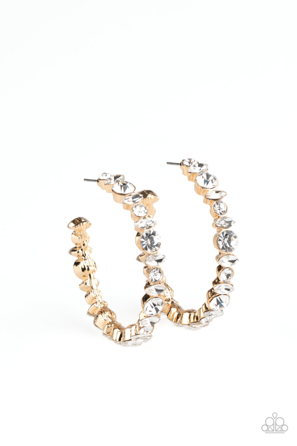 Can I Have Your Attention? - Gold - Paparazzi Earrings