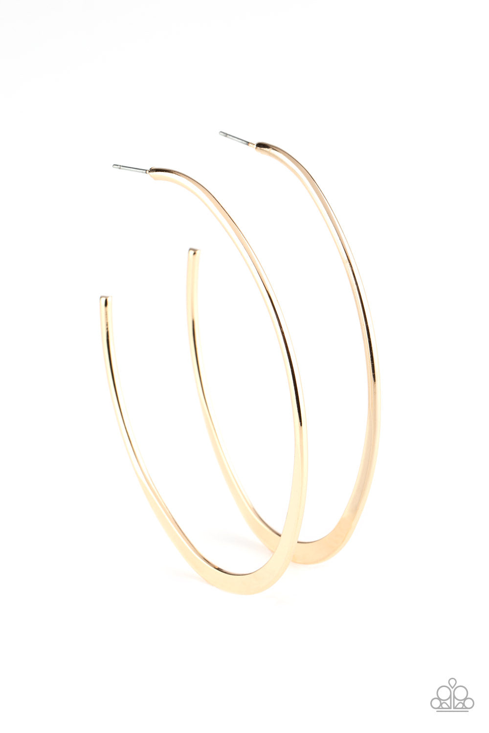 Flatlined - Gold - Paparazzi Earrings