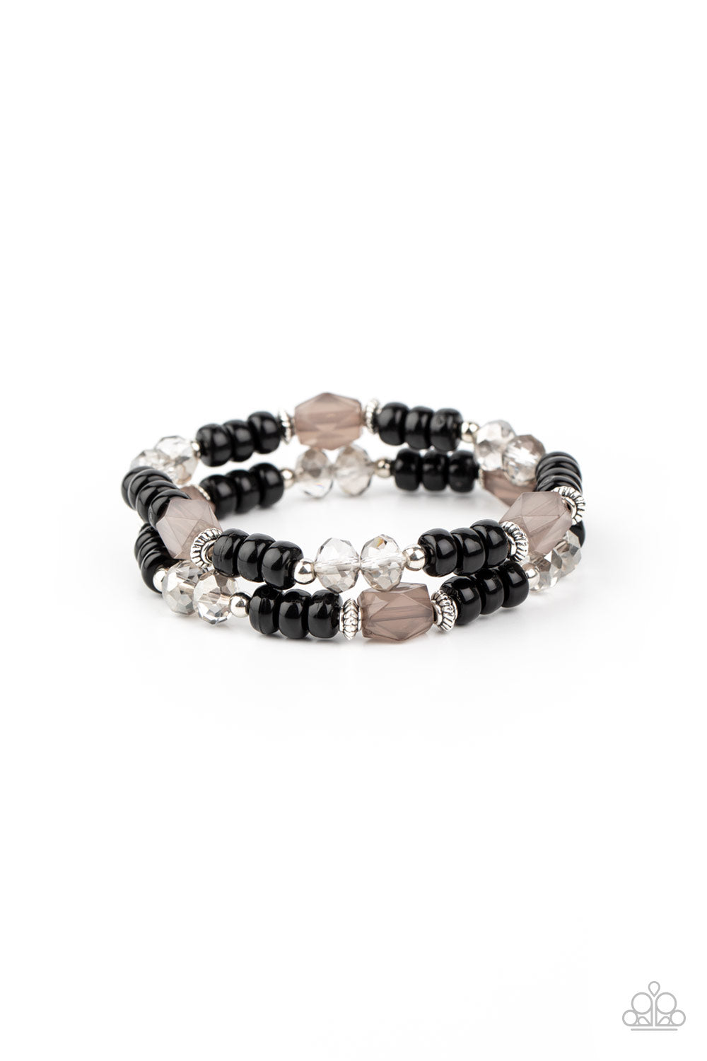 Delightfully Dainty - Black - Paparazzi Bracelet