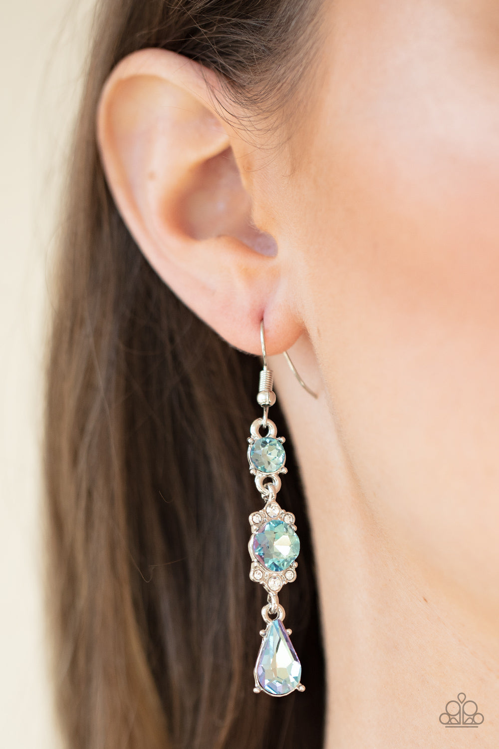 Outstanding Opulence - Blue Fish Hook Earrings