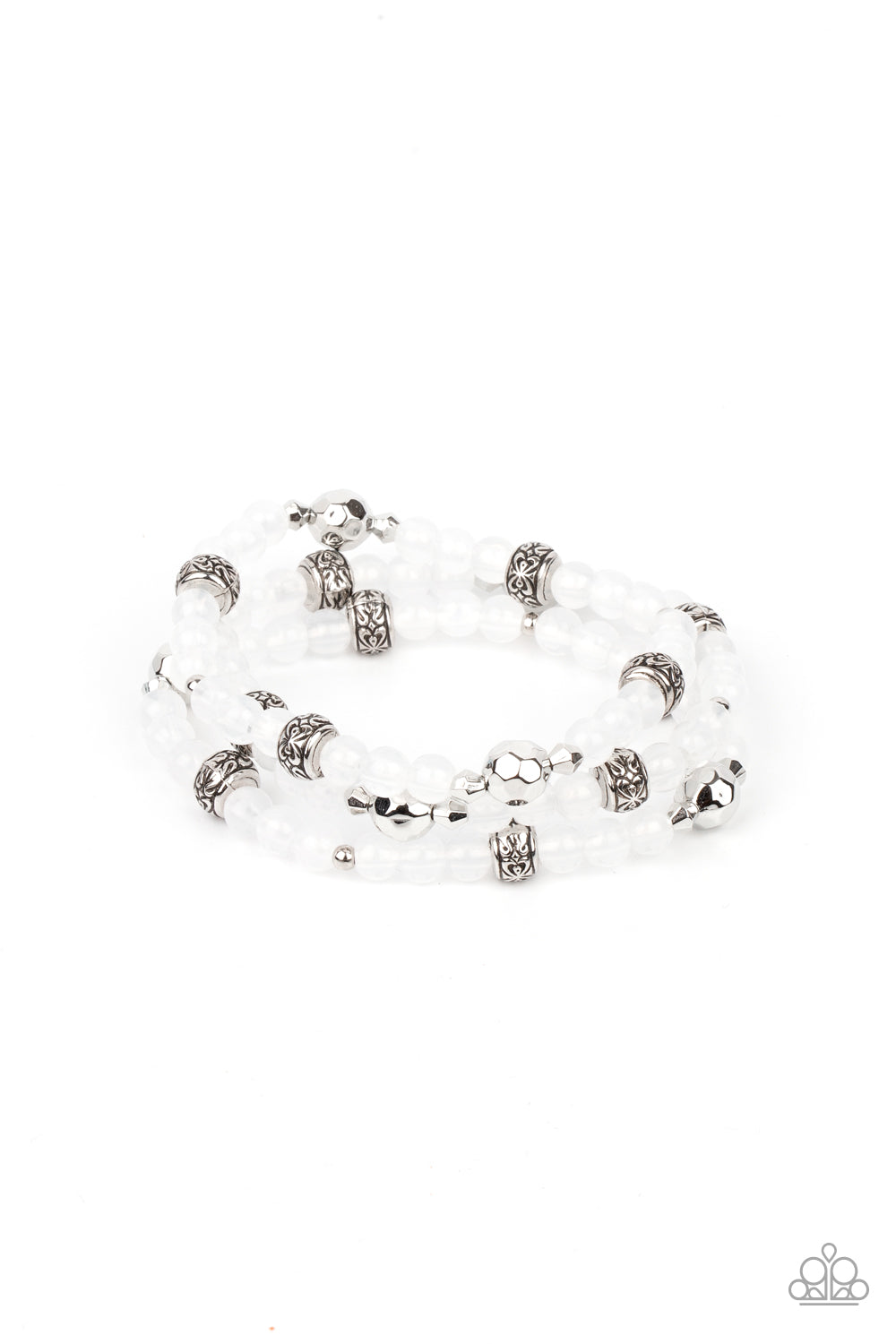 Here to STAYCATION - White - Paparazzi Bracelet