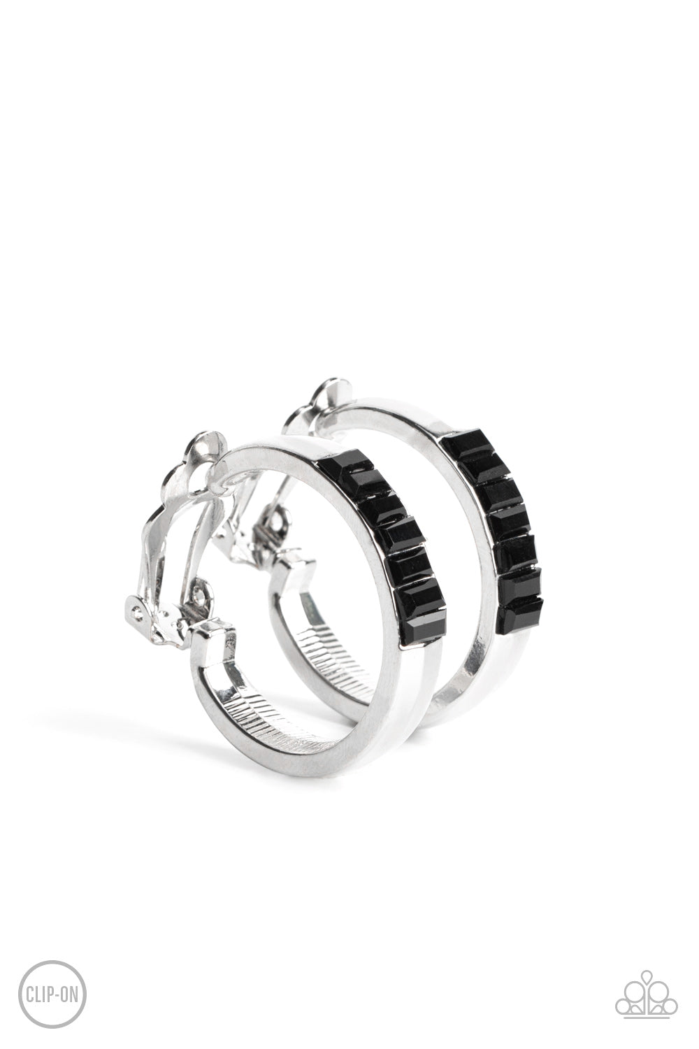 Ready, Steady, GLOW - Black - Paparazzi Earrings