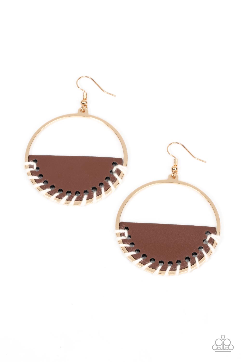 Lavishly Laid Back - Brown - Paparazzi Earrings