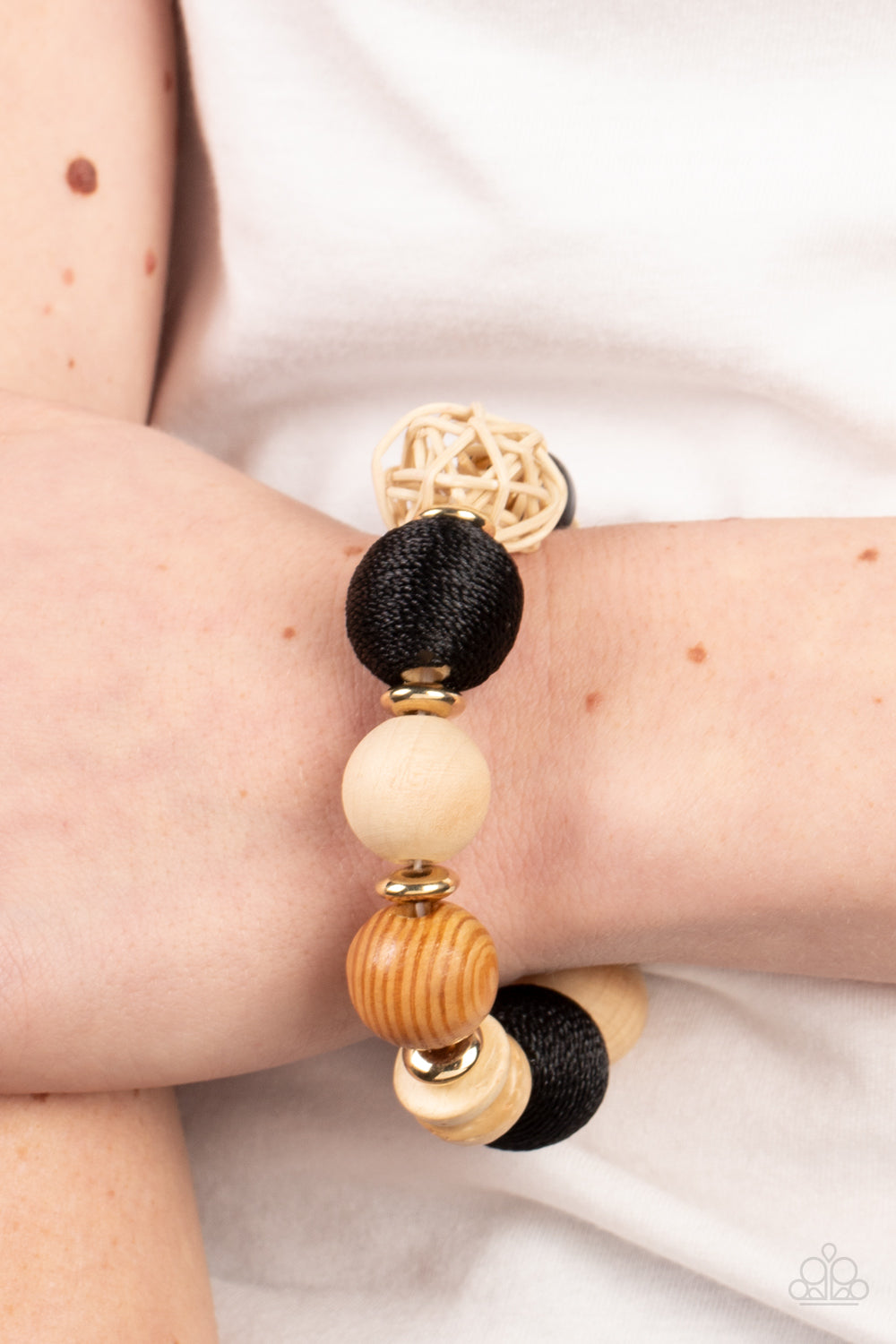 Happily Homespun - Black - Paparazzi Bracelet