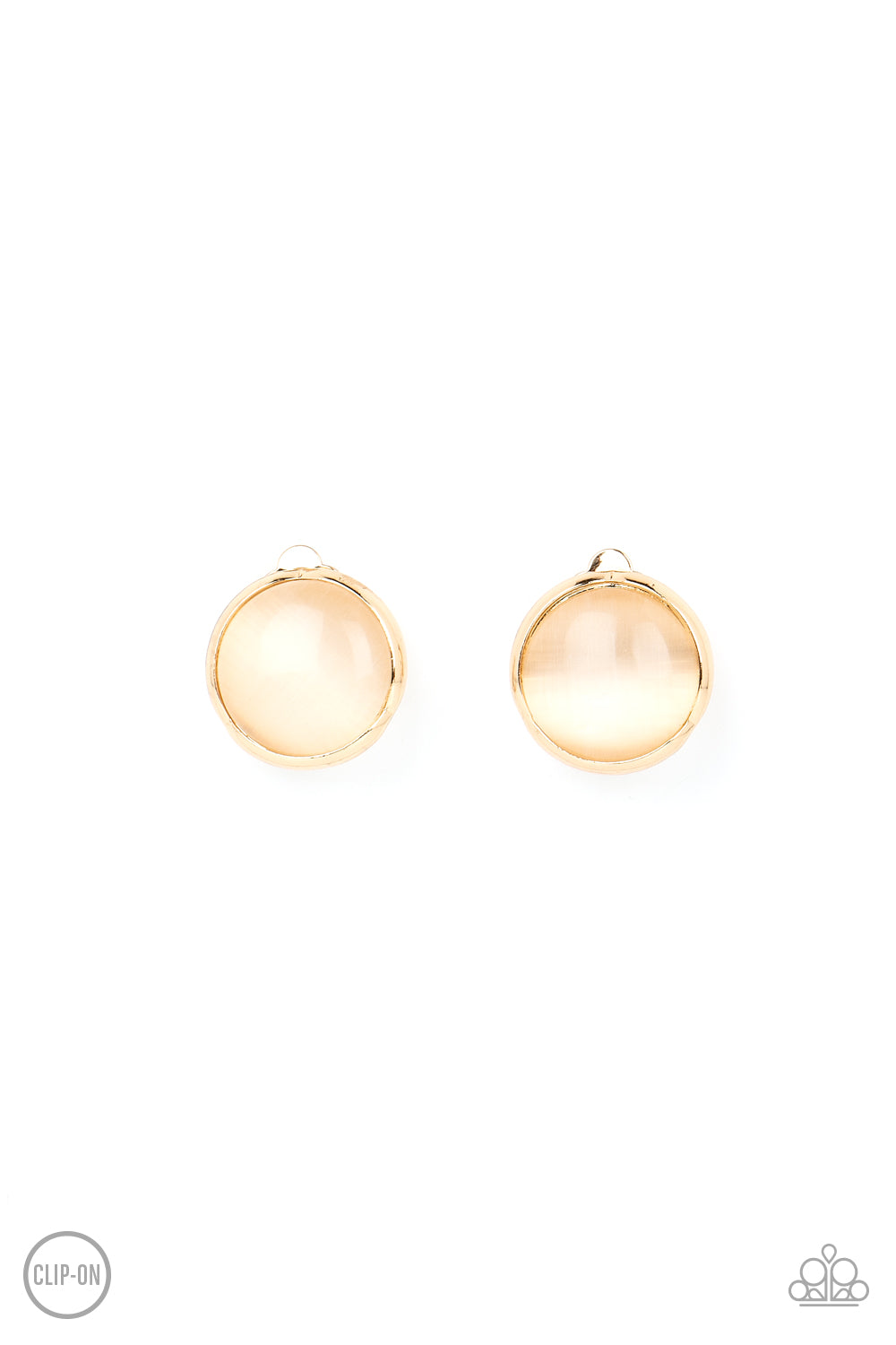 Cool Pools - Gold - Clip On Paparazzi Earrings