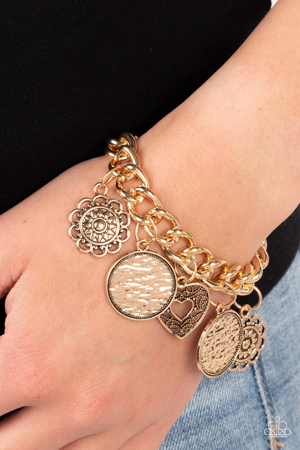 Complete CHARM-ony - Gold - Paparazzi Bracelet