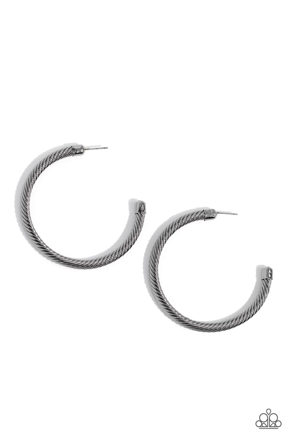 Roped in Radiance - Black - Paparazzi Earrings