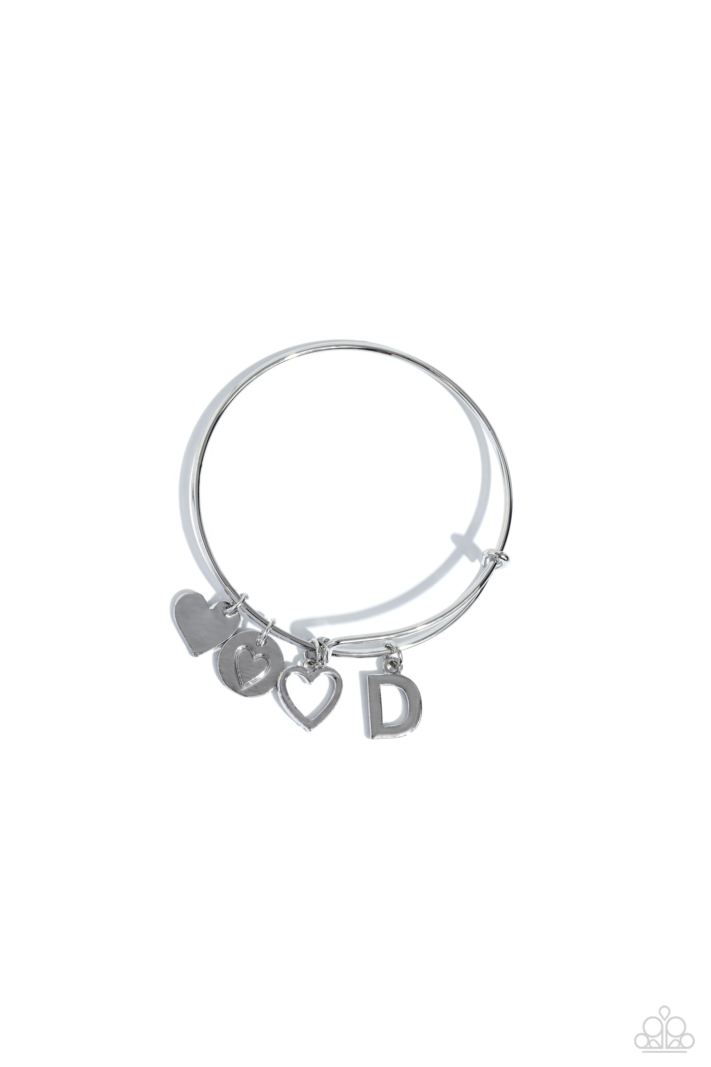 Making It INITIAL - Silver - D - Paparazzi Bracelet