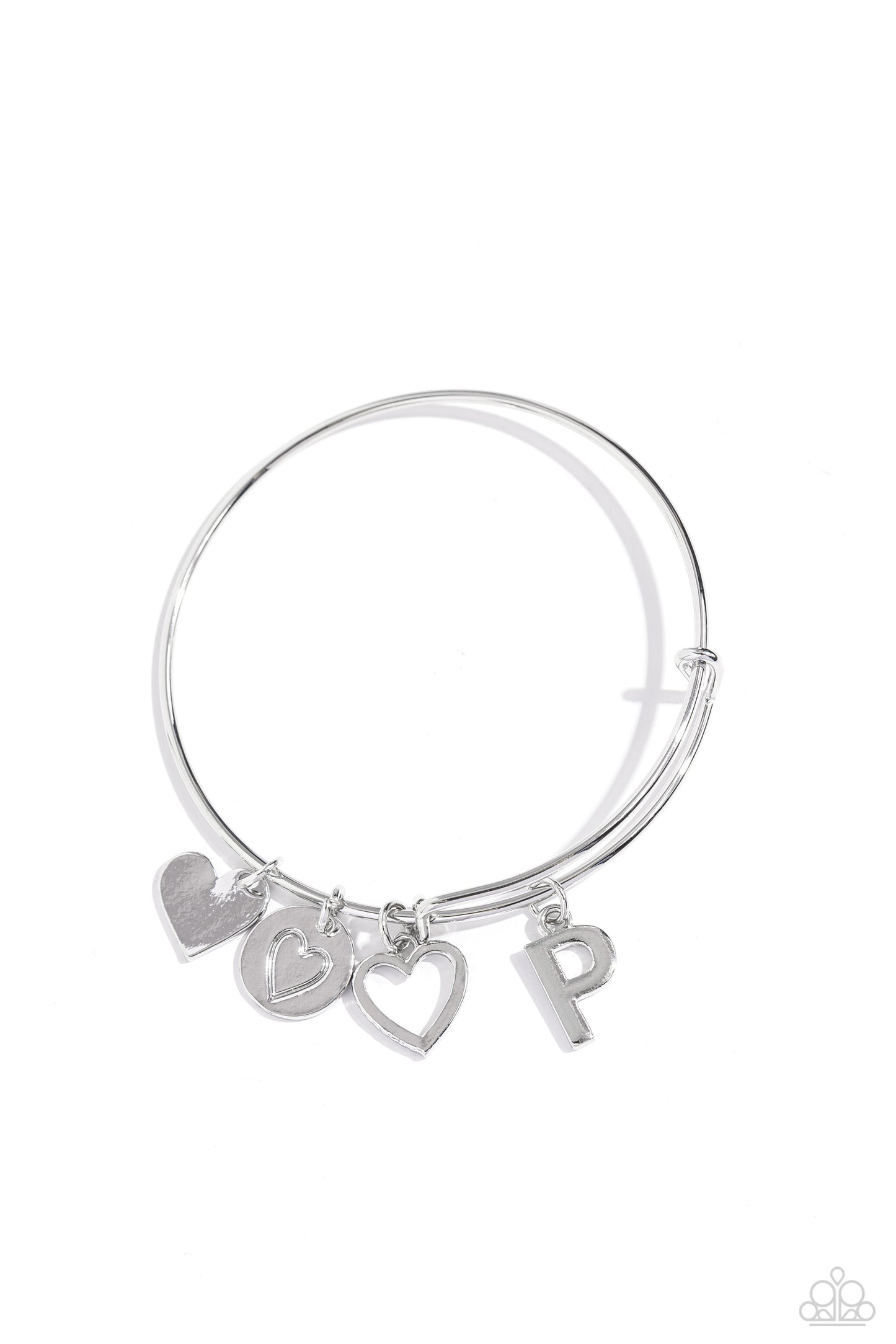 Making It INITIAL - Silver - P - Paparazzi Bracelet